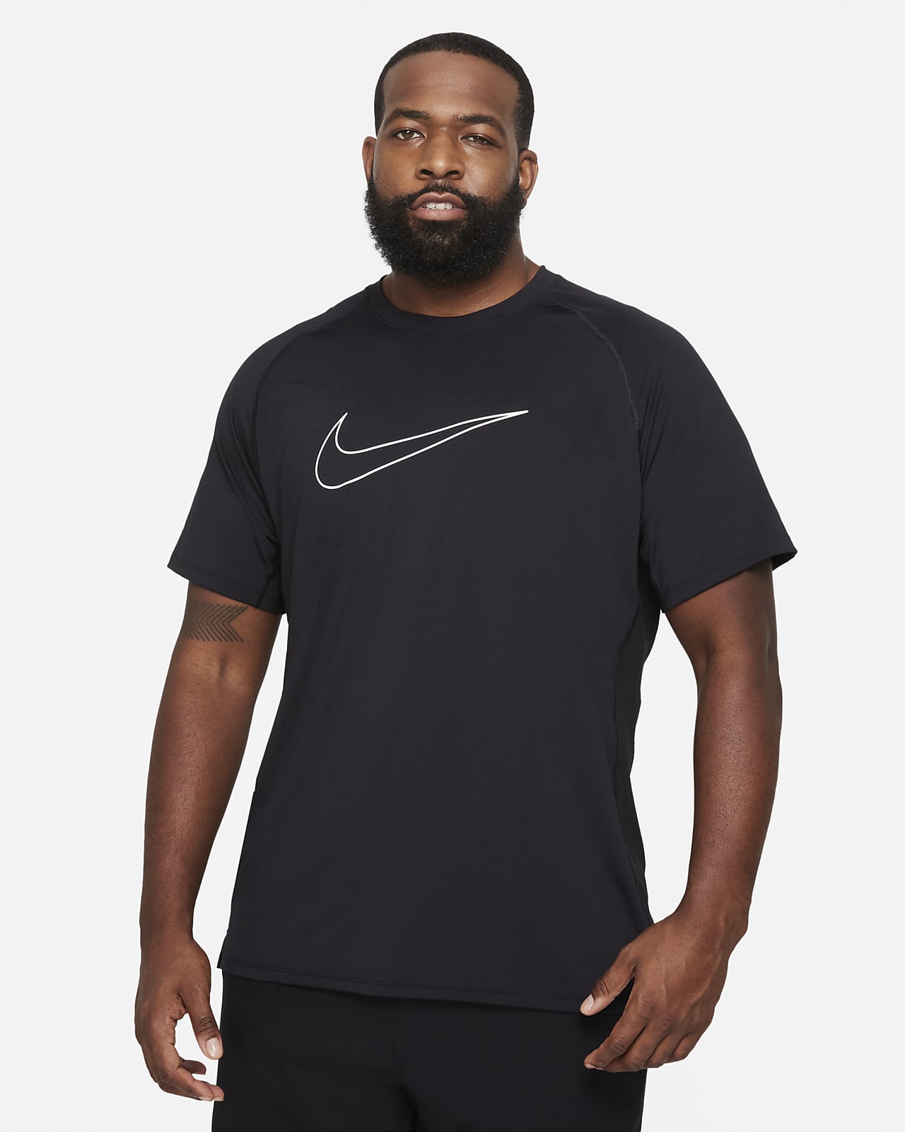 Nike Pro Combat Compression Shirt Black Men's Dri-Fit Long Sleeve  Activewear M