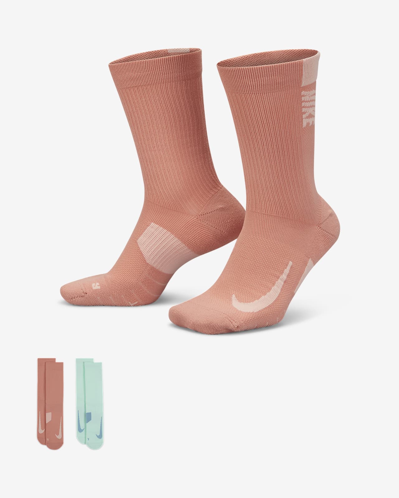 Nike Multiplier Crew Socks (2 Pairs)
