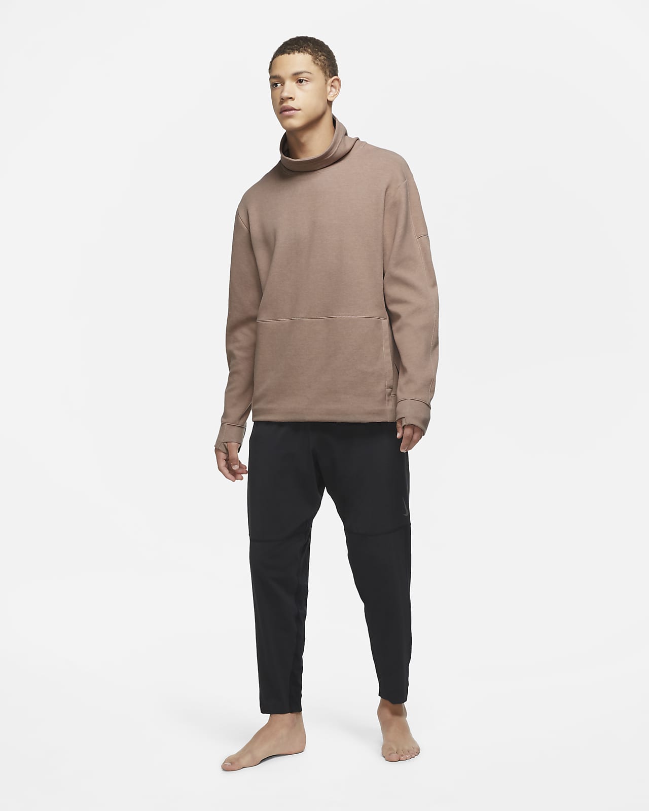 brown dri fit long sleeve