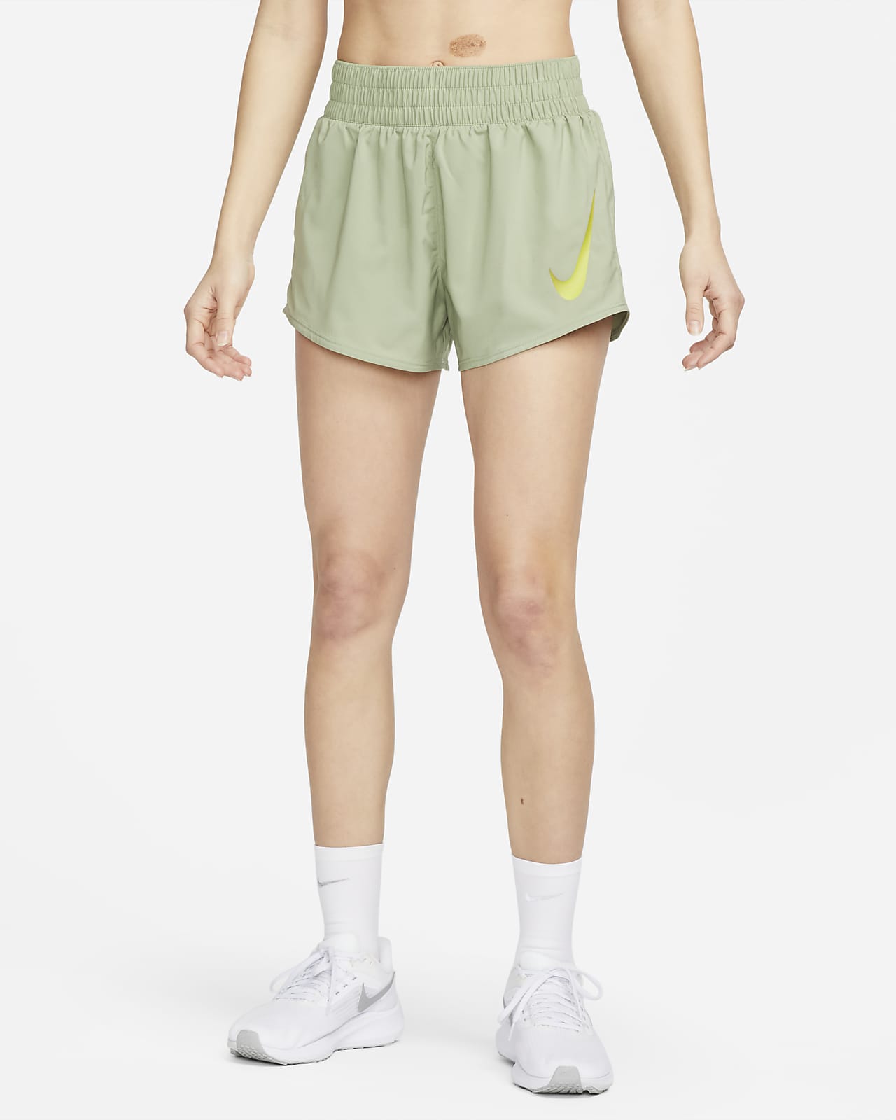 Γυναικείο σορτς για τρέξιμο με επένδυση εσωτερικού σορτς Nike Swoosh