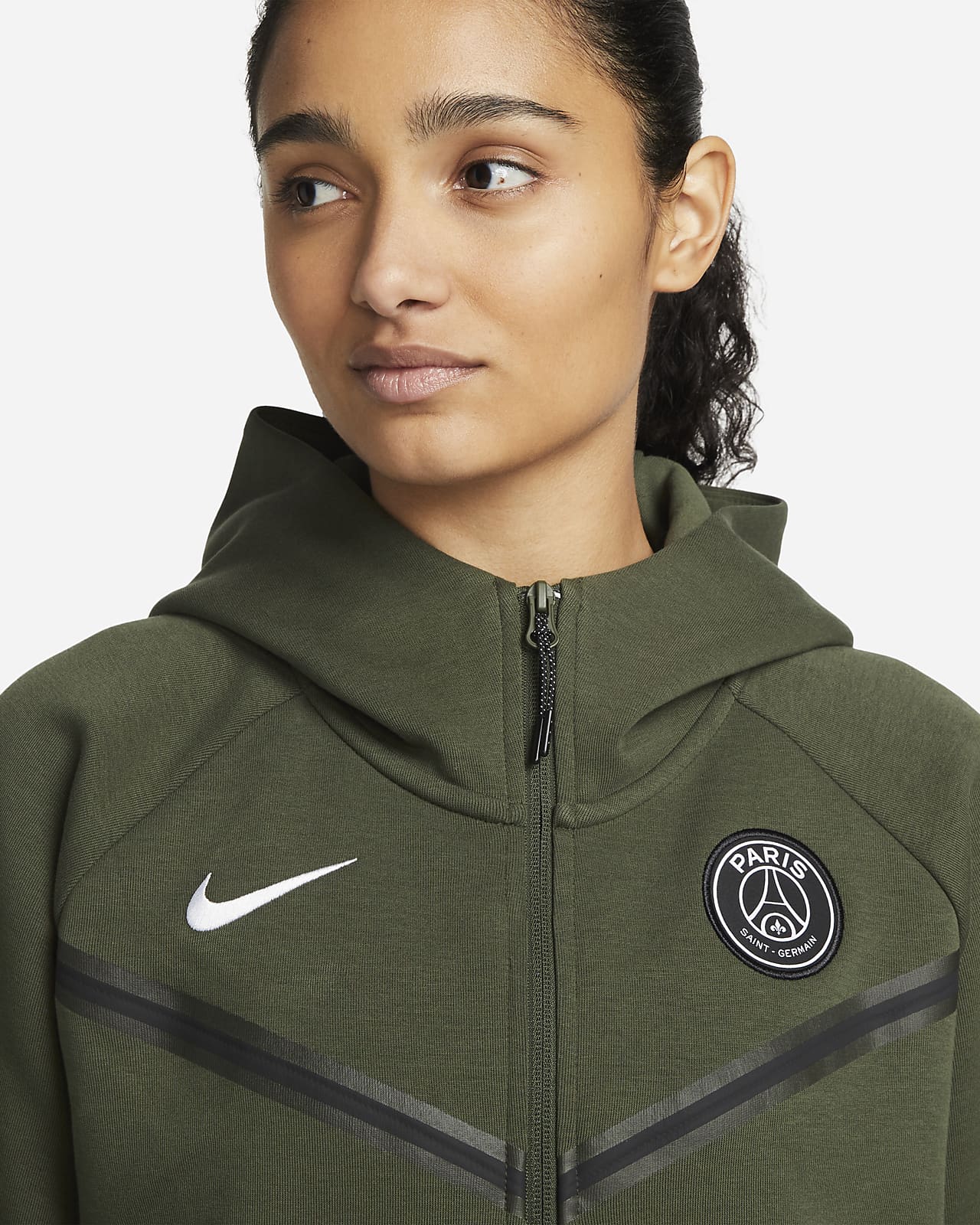 genezen Shetland Zeebrasem Paris Saint-Germain Tech Fleece Windrunner Women's Full-Zip Hoodie. Nike SI
