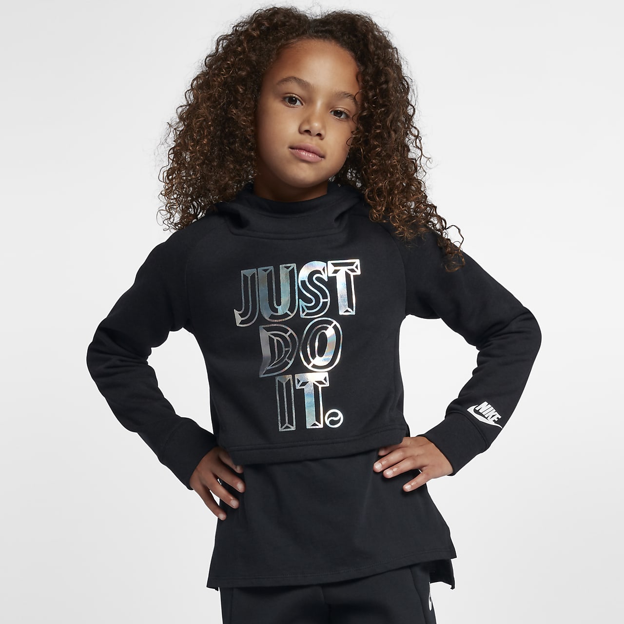 girls nike cropped hoodie
