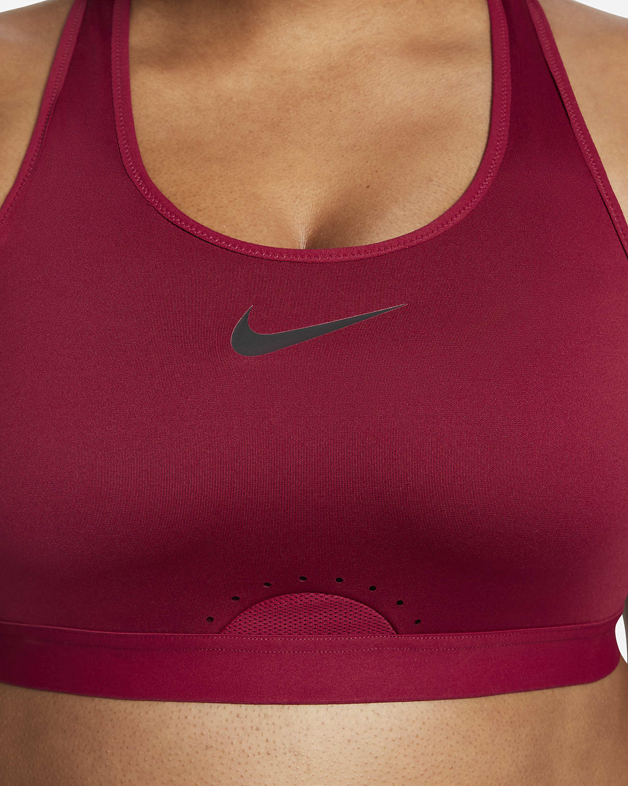 red and black nike sports bra