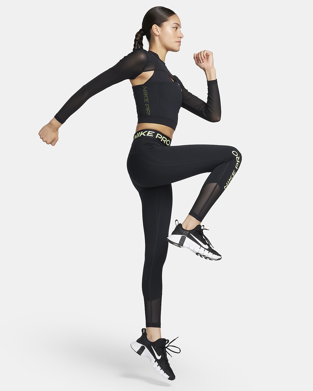 Nike Pro Womens Printed Cropped Training Tights BV2975-010 Multi- Size  Medium