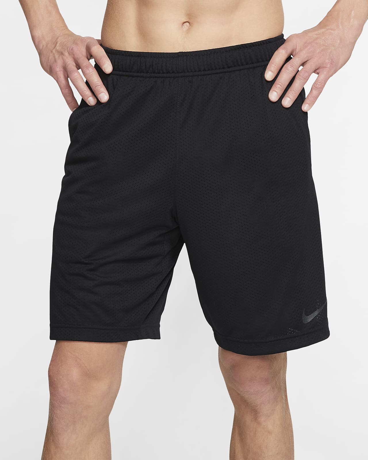 black nike training shorts