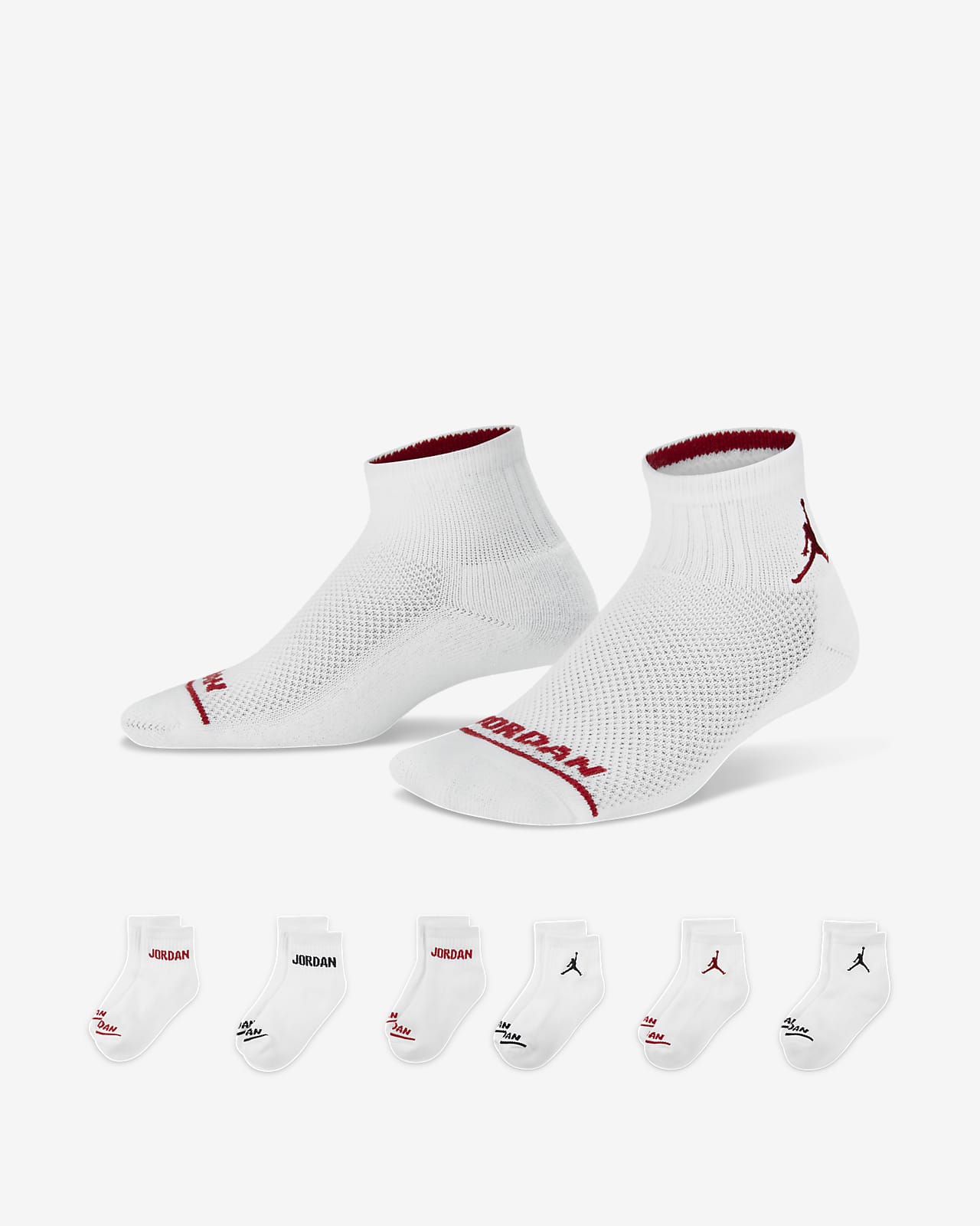 Jordan Older Kids' Ankle Socks (6-Pack). Nike SI