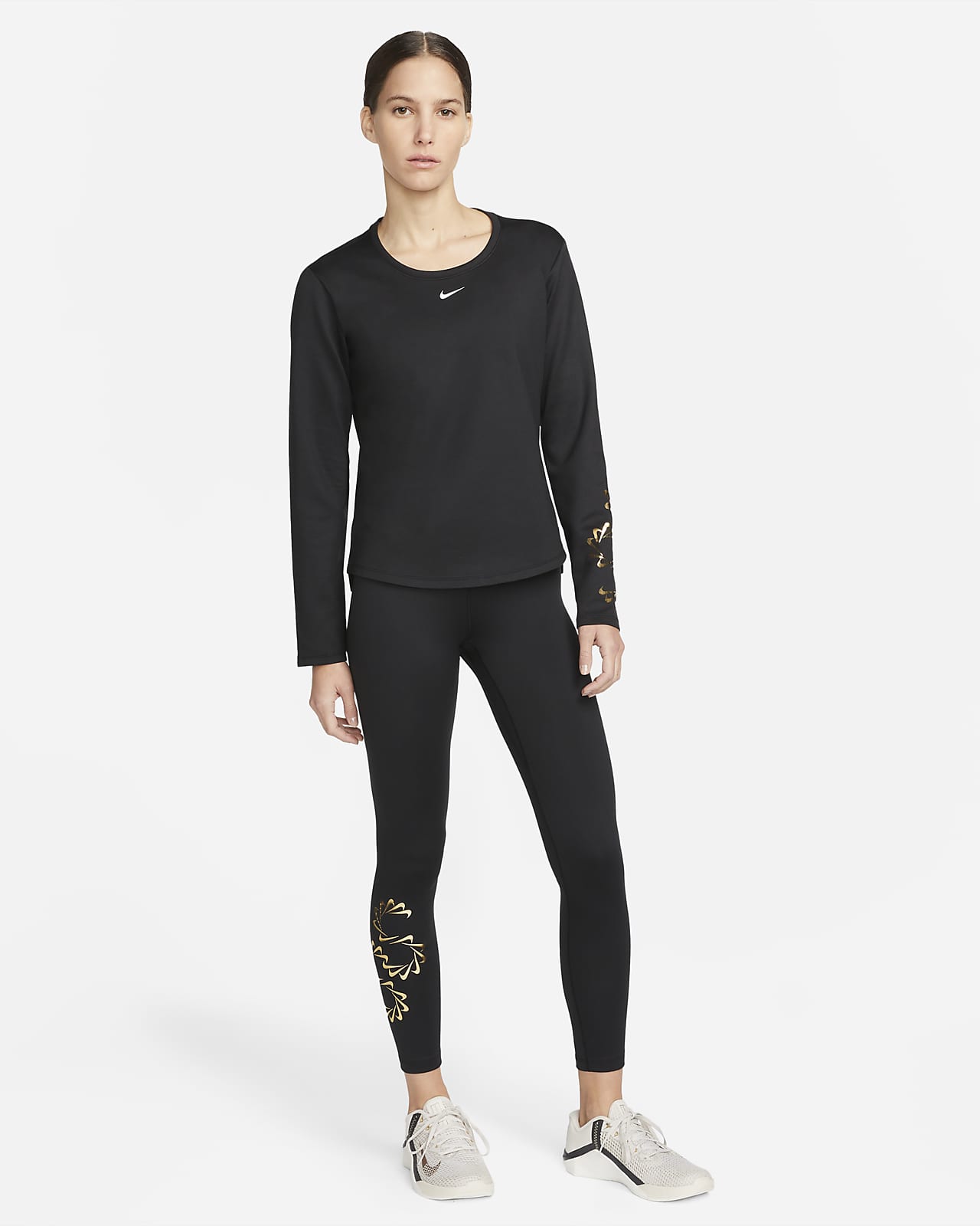 Nike One Therma Fit Women's Tight Size M Long Full Length Leggings  DQ6271-070