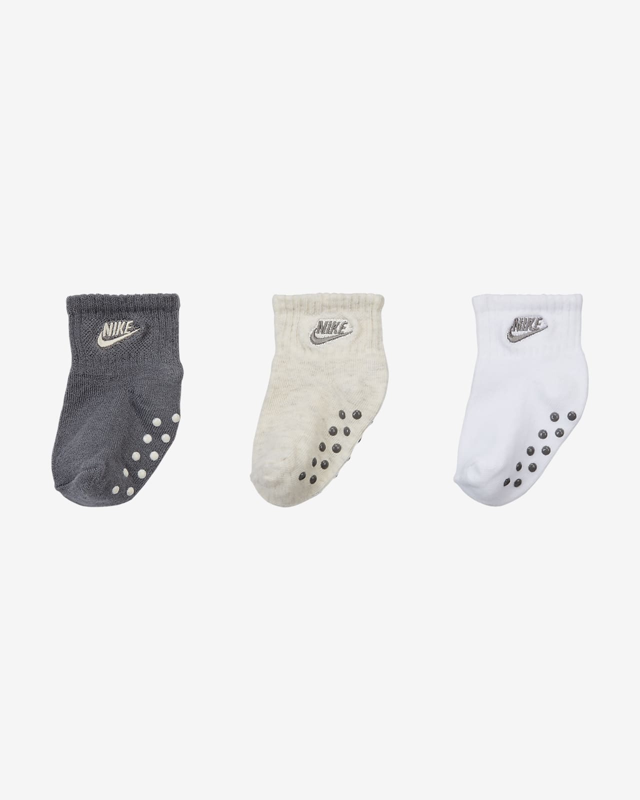 Nike Baby Gripper Ankle Socks (3-Pack). Nike.com