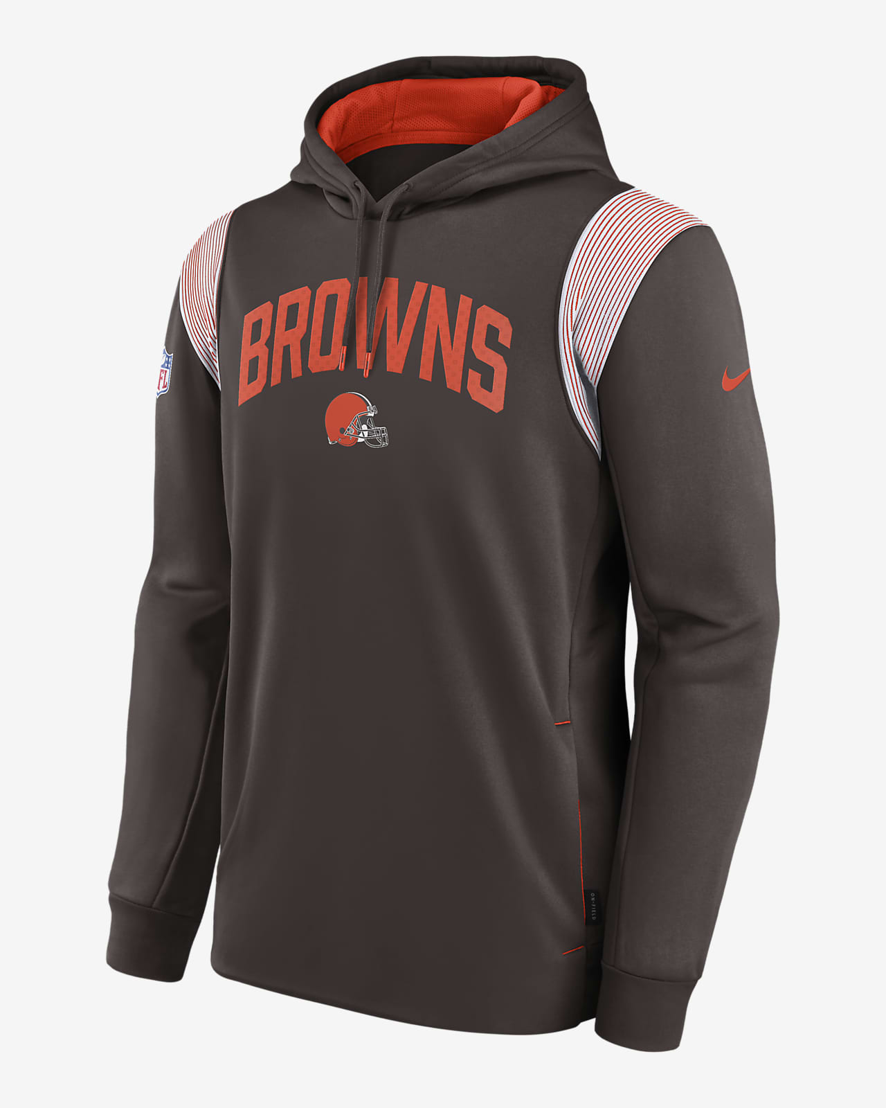 Nike Therma Athletic Stack (NFL Cleveland Browns) Men's Pullover Hoodie