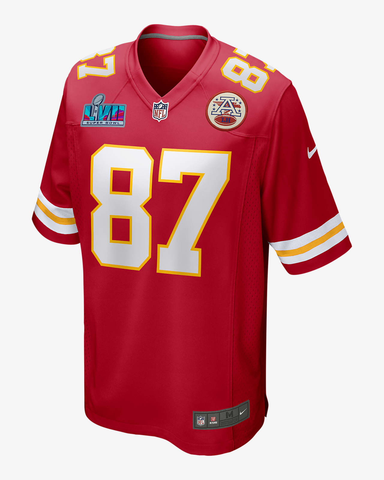 NFL Kansas City Chiefs Super Bowl LVII (Travis Kelce) Men's Game Football  Jersey.