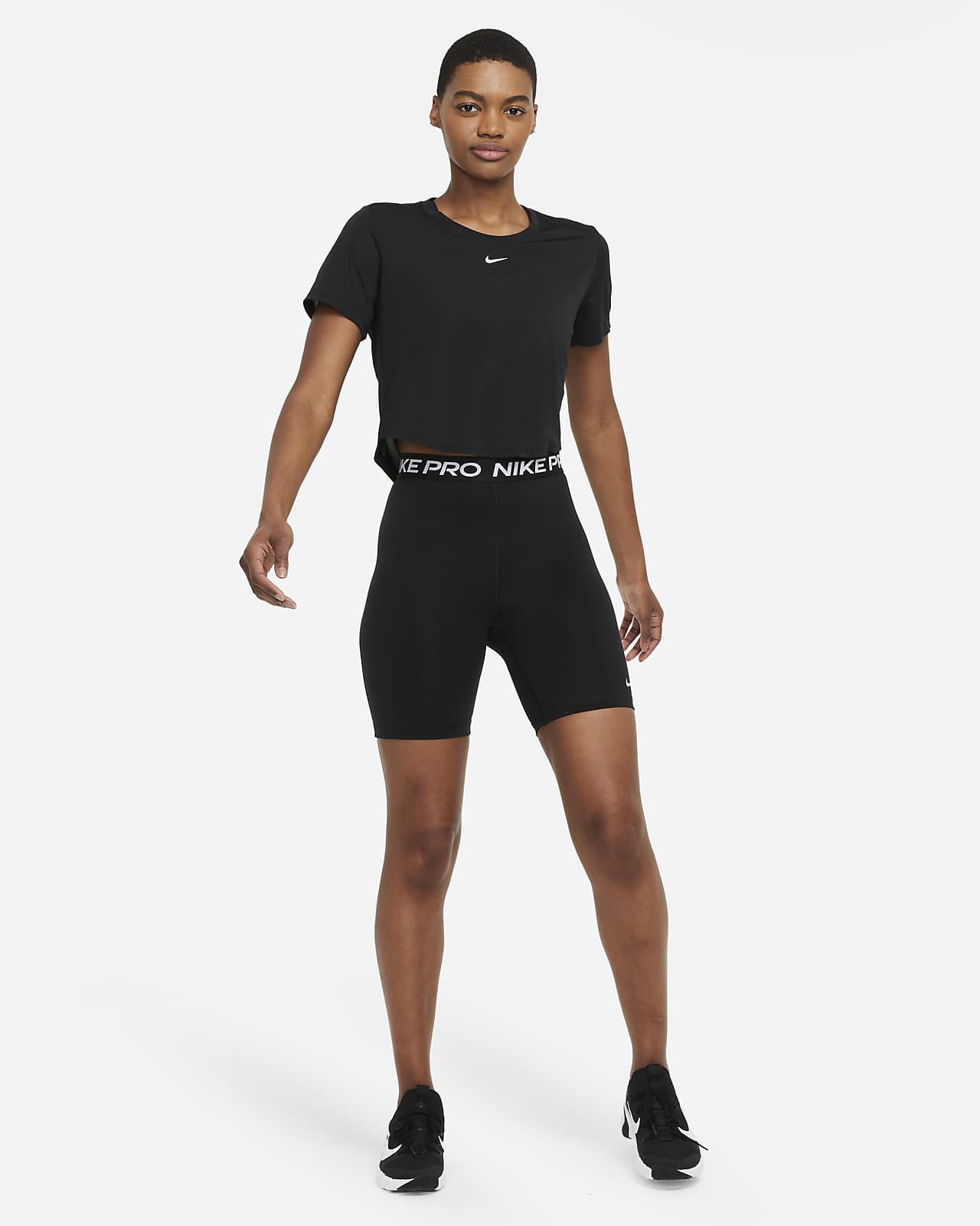 Nike Sportswear Crop Tape Top Black