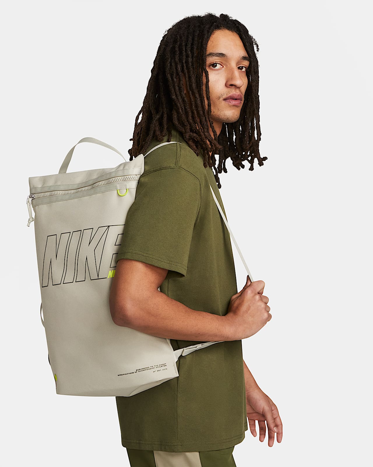 Sacca unisex Fundamentals Swoosh Gymsack colore Rosa - Nike - SportIT.com