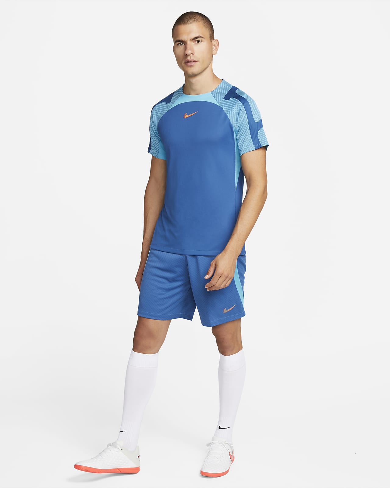 nike blue football shorts