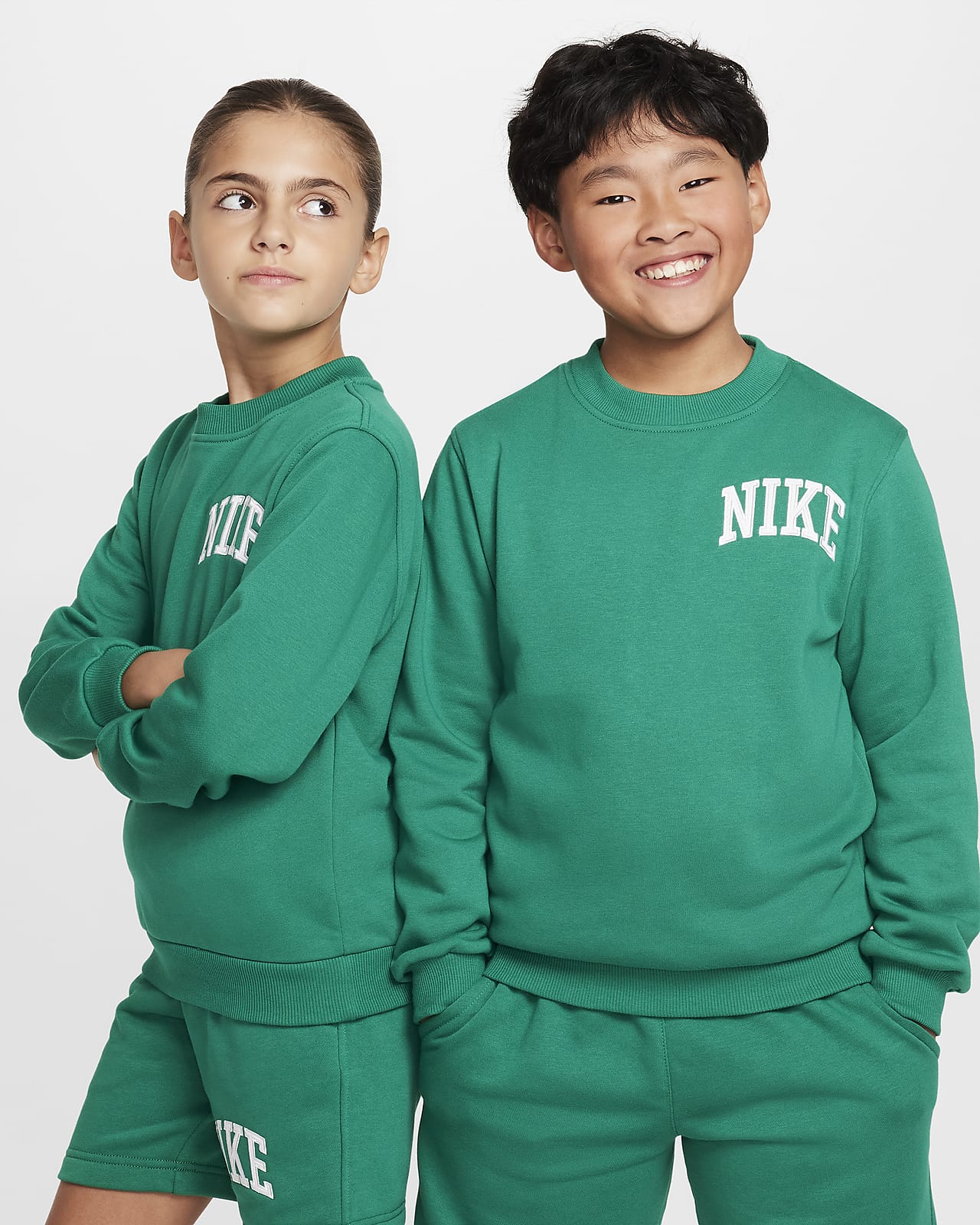 Nike Sportswear Club Big Kids' French Terry Crew-Neck Sweatshirt