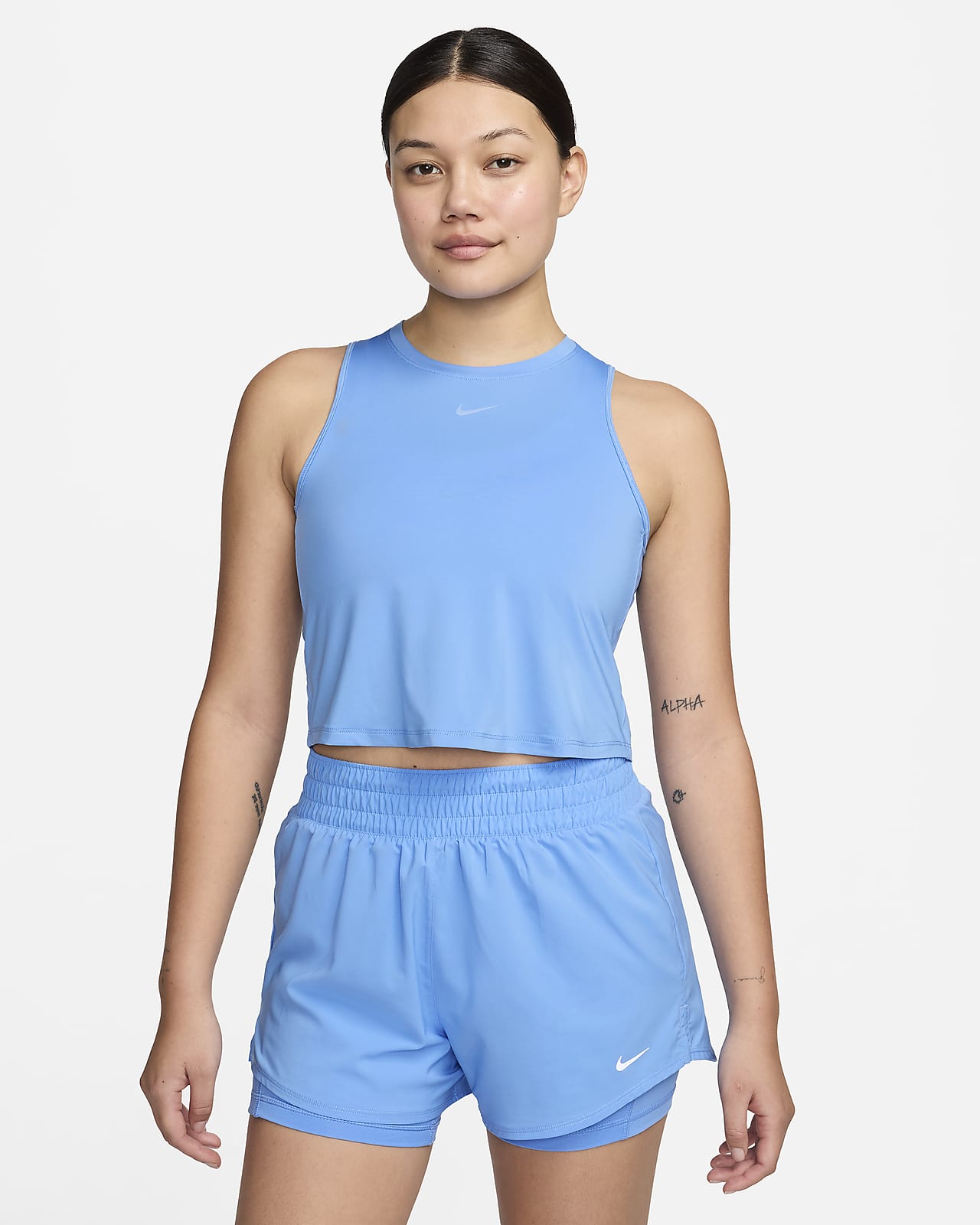 Camiseta de tirantes Dri-FIT cropped para mujer Nike One Classic