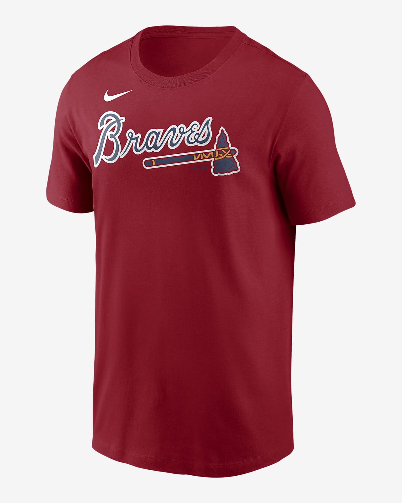Nike Men's Atlanta Braves Ozzie Albies #1 Navy T-Shirt
