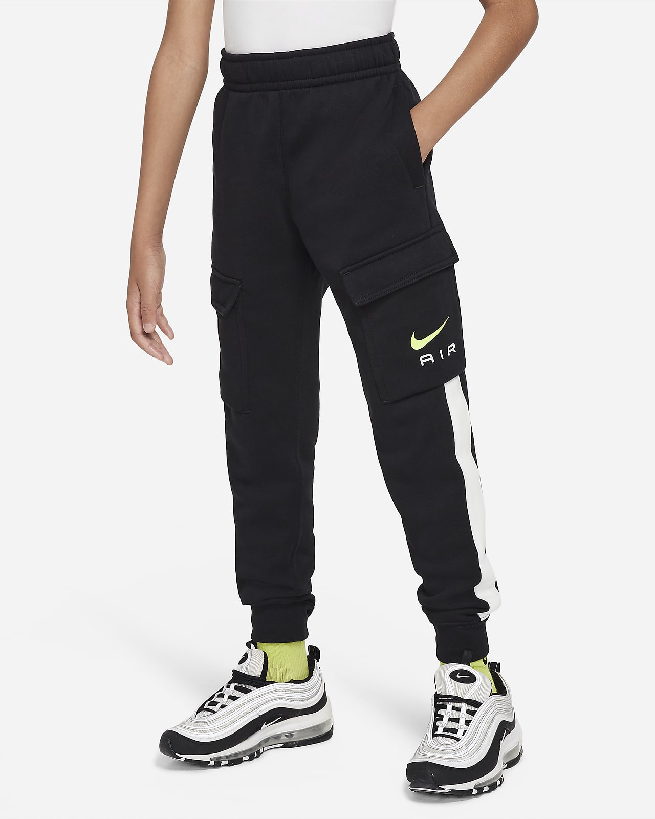 Calças cargo de lã cardada Nike Air Júnior