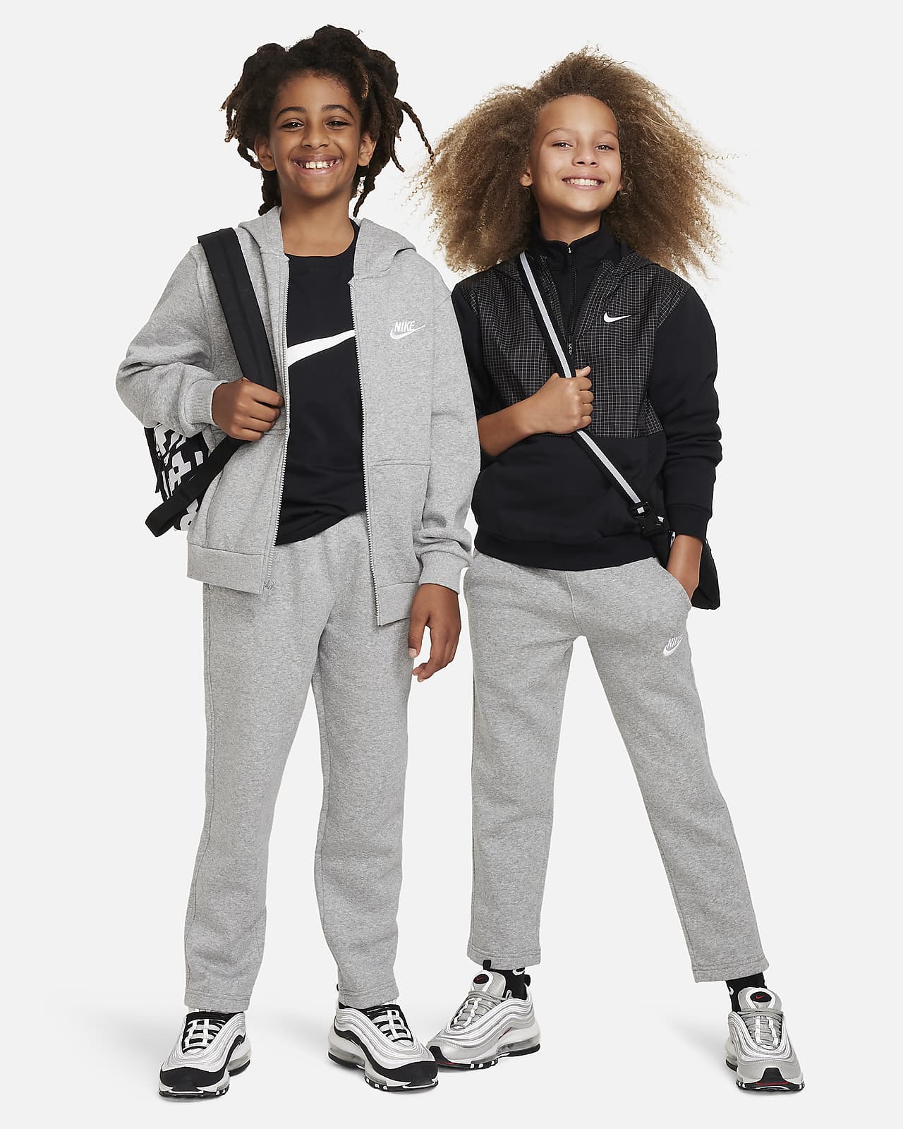 Buy Nike Kids' Sportswear Club Fleece Sweatpants Grey in KSA -SSS