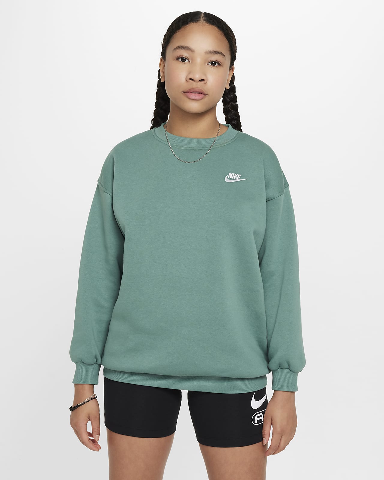 Sweatshirt folgada Nike Sportswear Club Fleece Júnior (Rapariga)