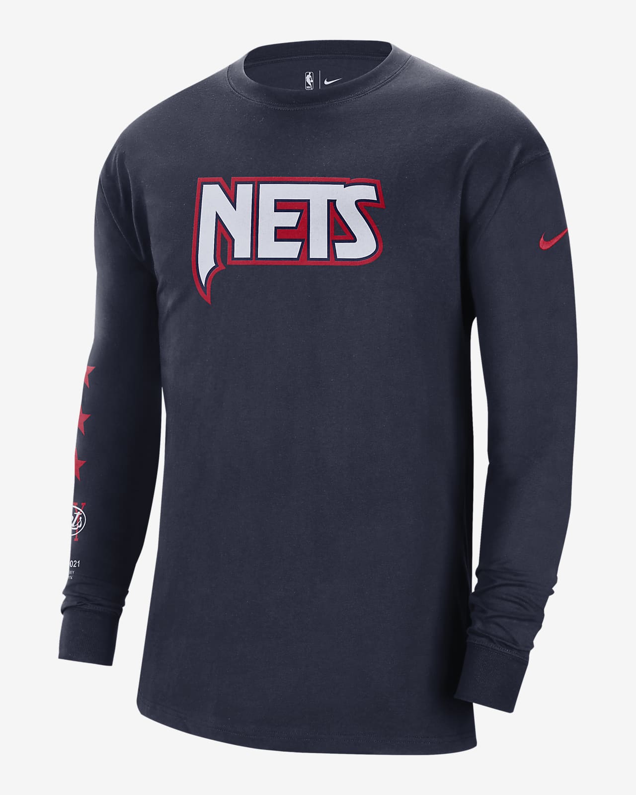 Brooklyn Nets Courtside Older Kids' Nike NBA Long-Sleeve T-Shirt