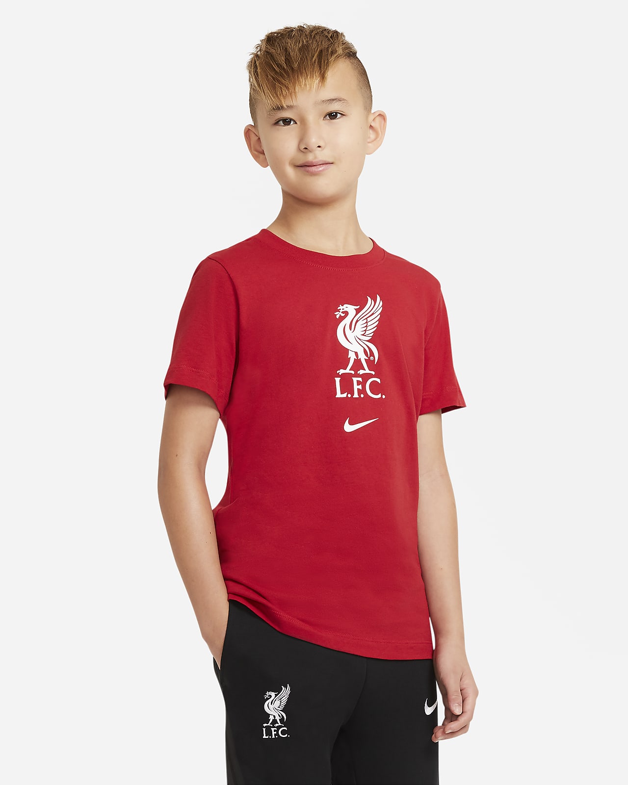 Liverpool F.C. Older Kids' Football T-Shirt. Nike IN