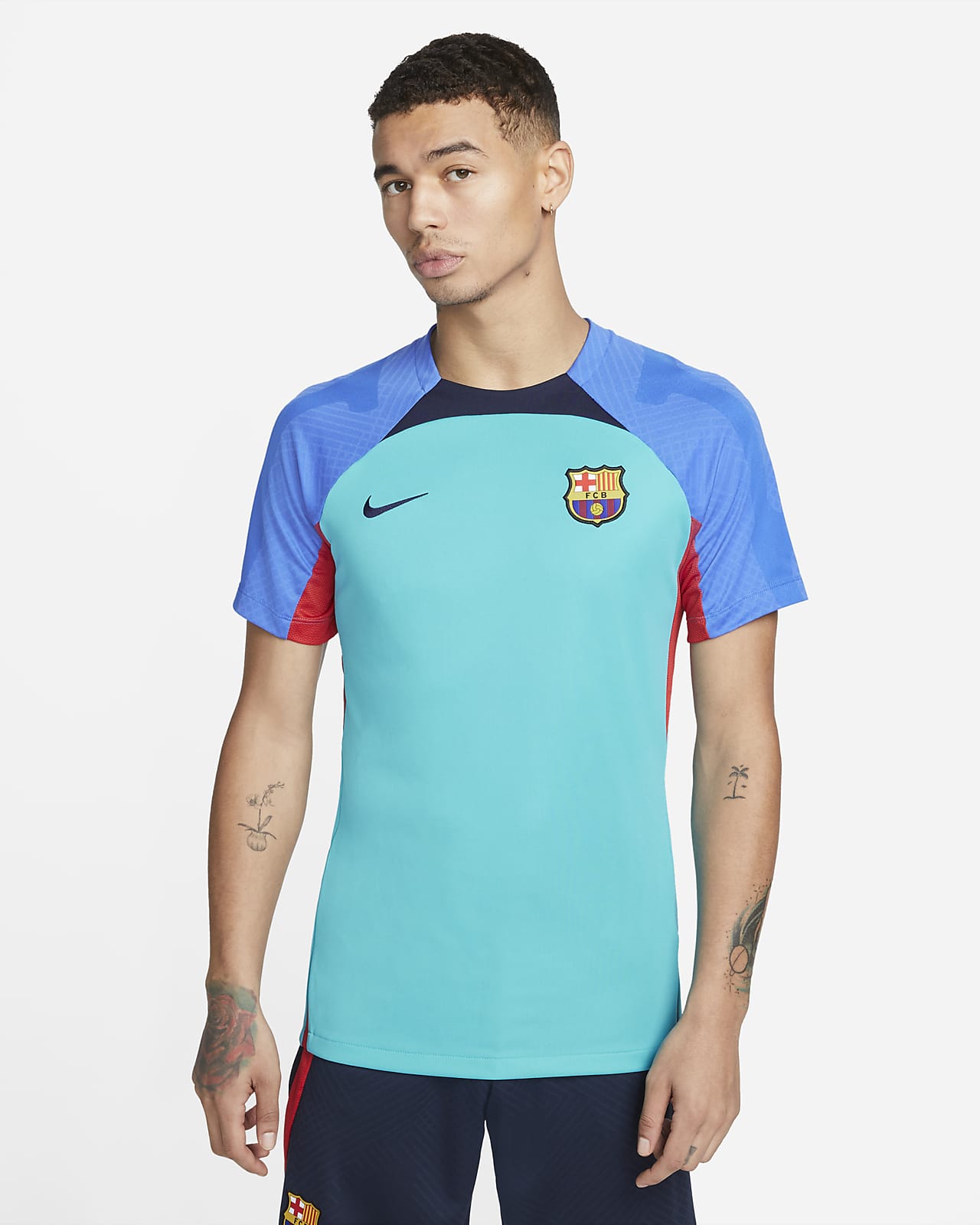 FC Barcelona Strike 男款 Nike Dri-FIT 短袖足球上衣