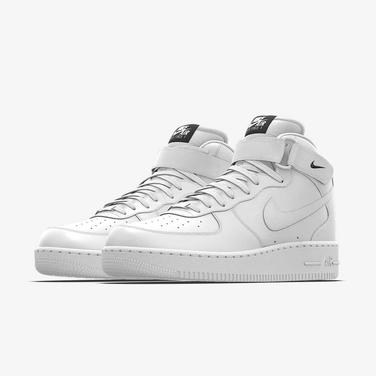 Black and white nike air force 1 mid online