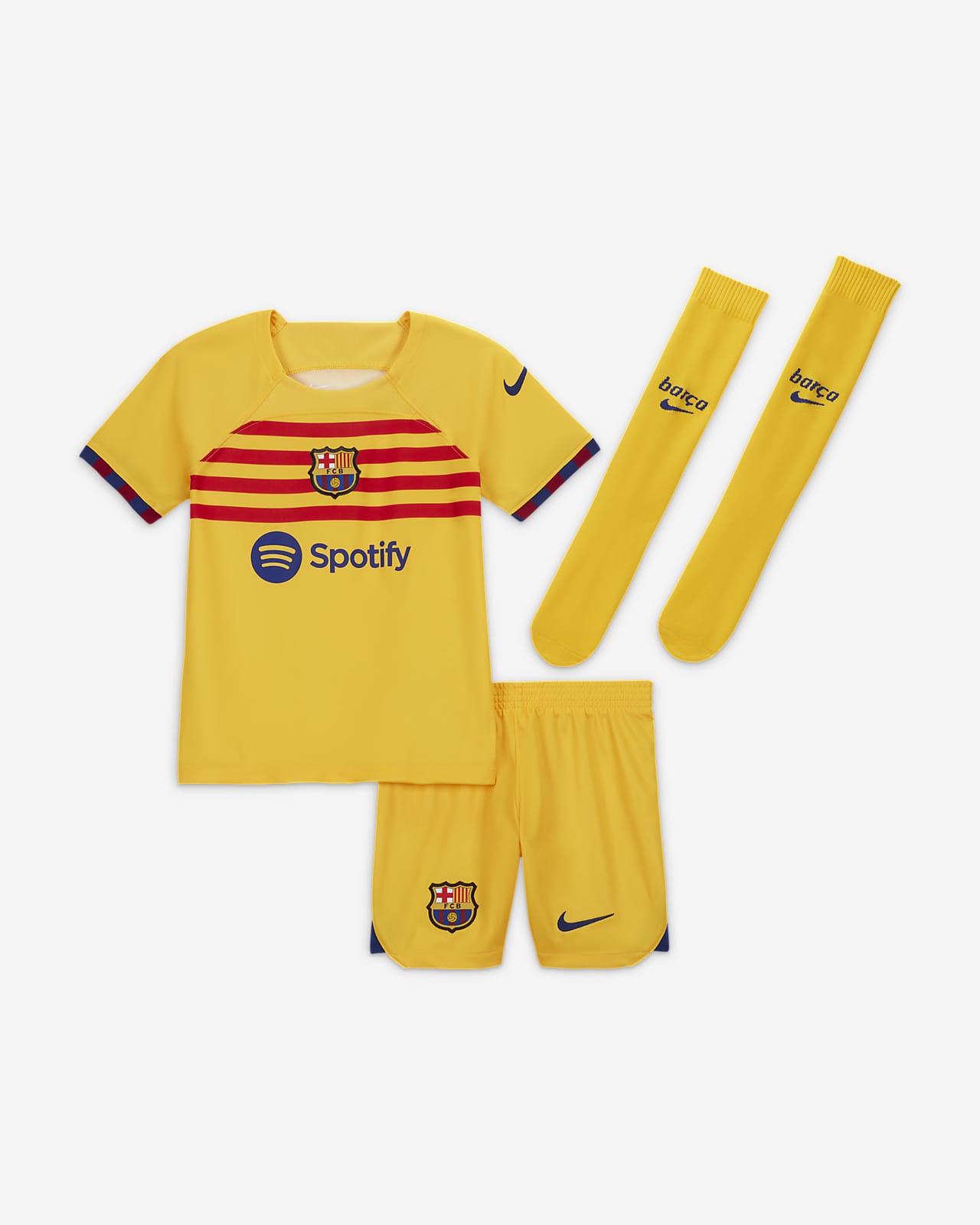 Cuarta equipación FC Barcelona 2022/23 Equipación de fútbol Nike - Niño/a pequeño/a. ES