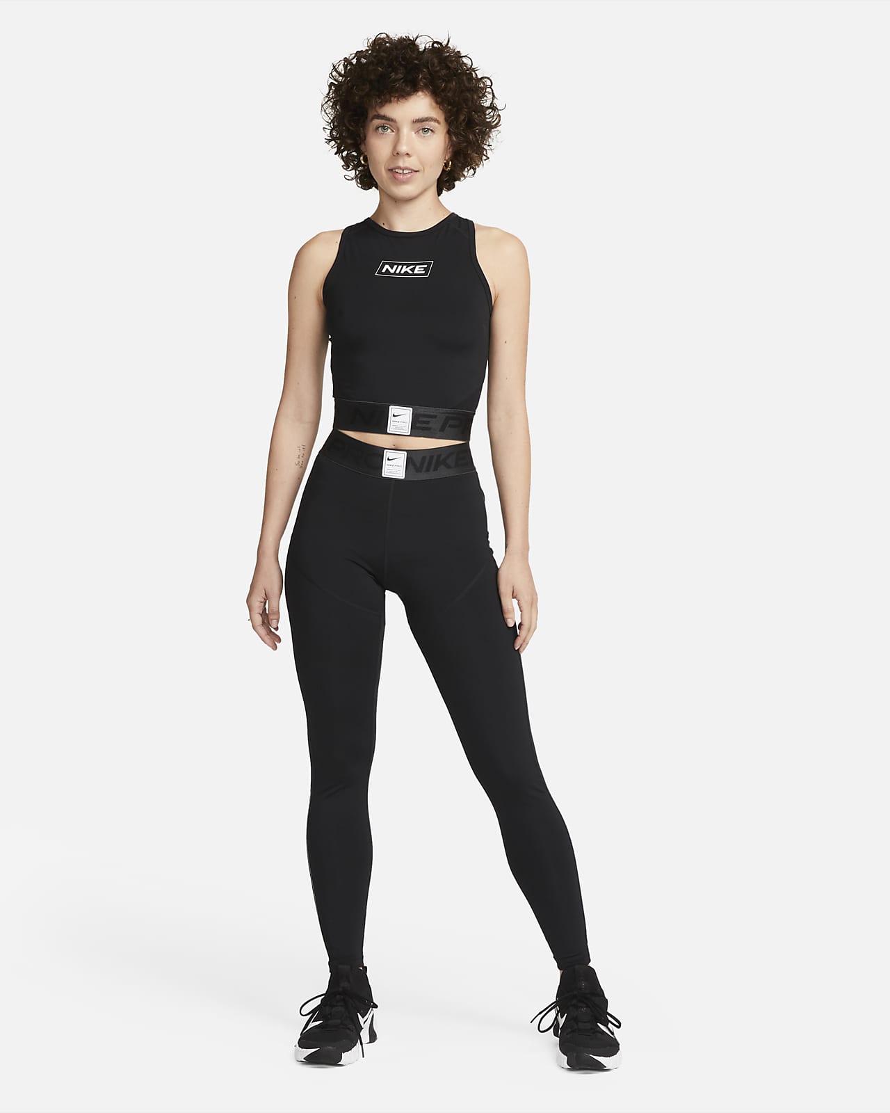 Buy Nike Women Black & Brown Colourblocked AS W ONE Dri FIT Training  Cropped Tights - Tights for Women 9163771 | Myntra