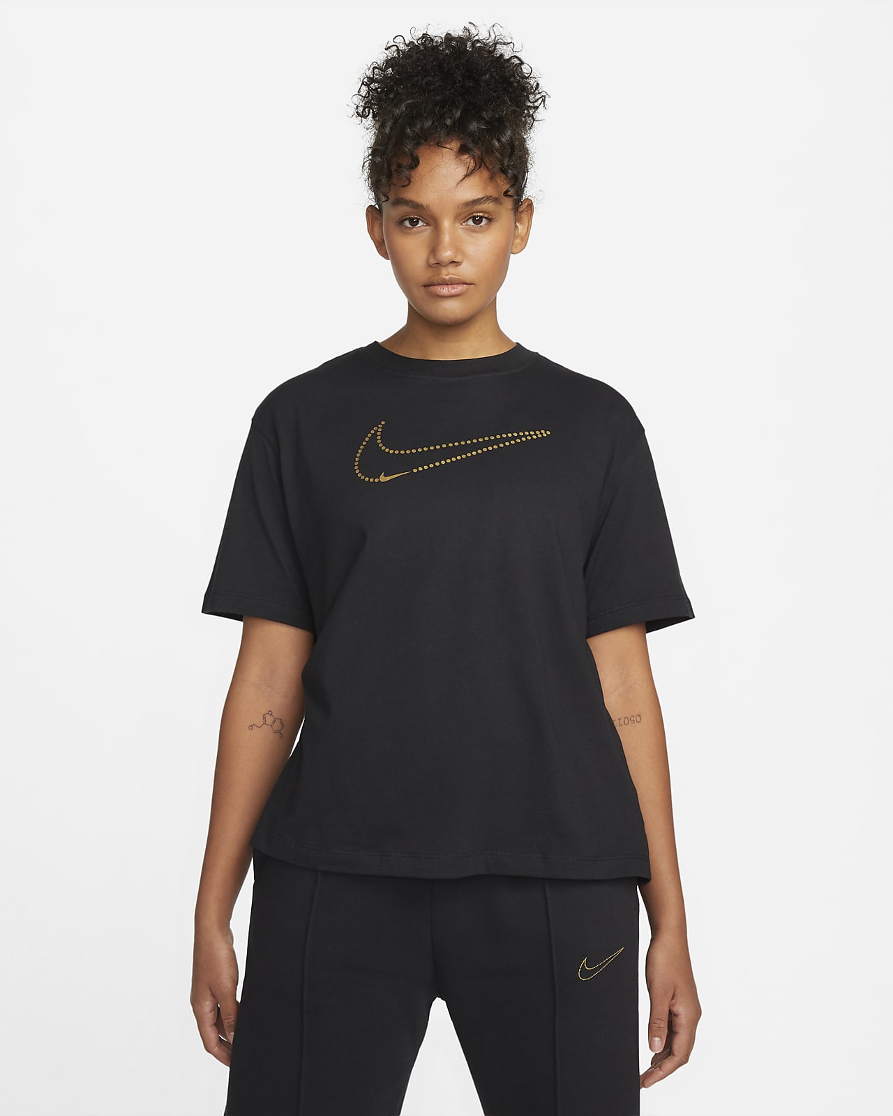 Nike Sportswear Metallic-T-Shirt für Damen