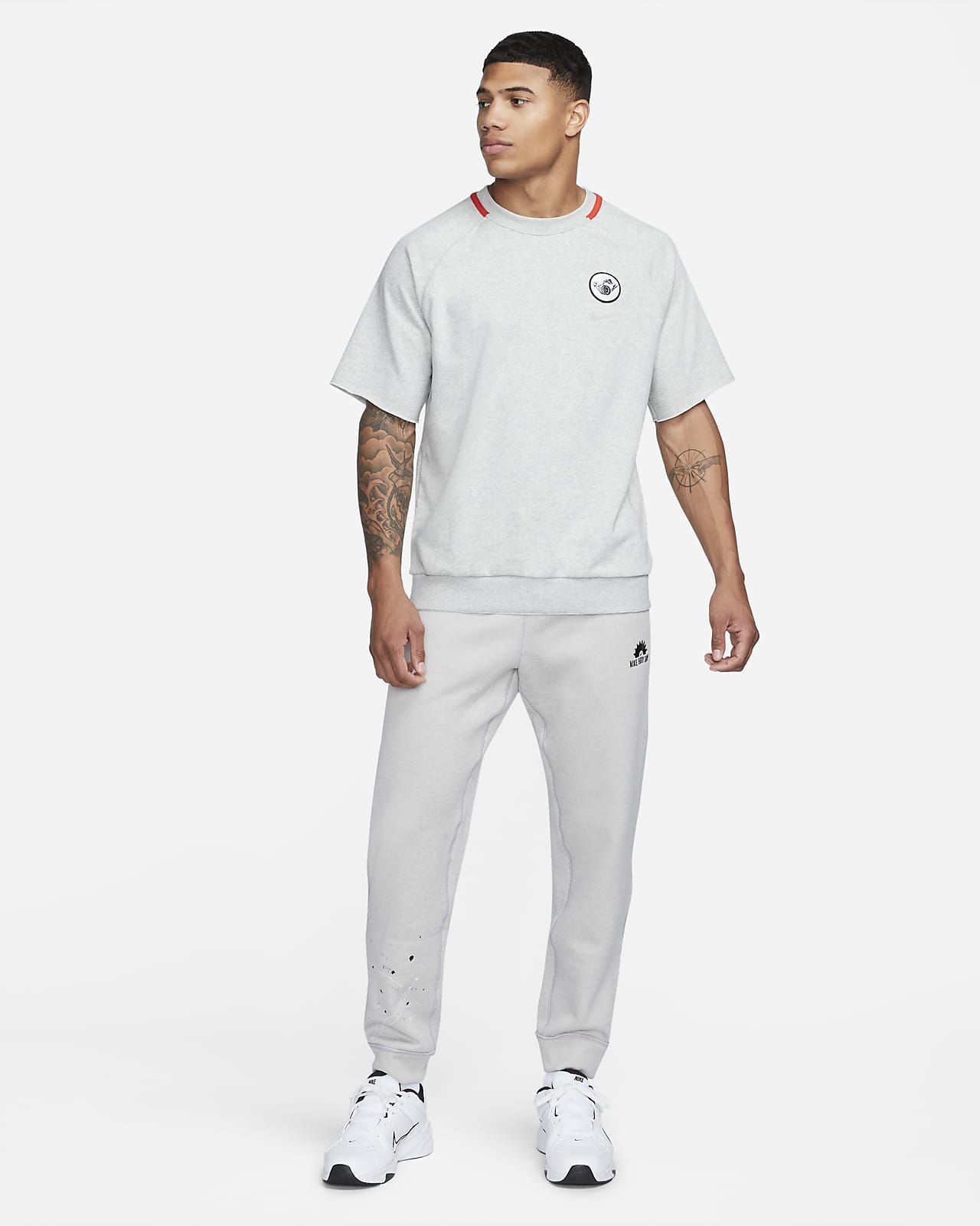 Nike DriFIT Men's ShortSleeve Fleece Fitness Crew. Nike RO