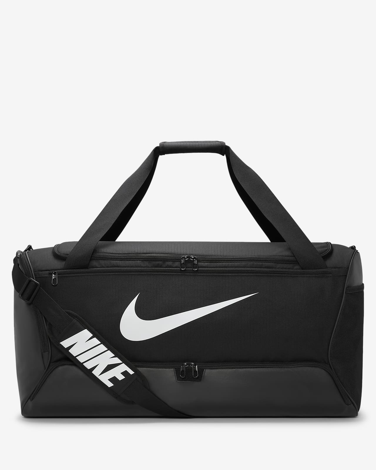 Buy Nike Brasilia Training Medium Duffle Bag, Durable Nike Duffle Bag for  Women & Men with Adjustable Strap, Black/Black/Habanero Red at Amazon.in