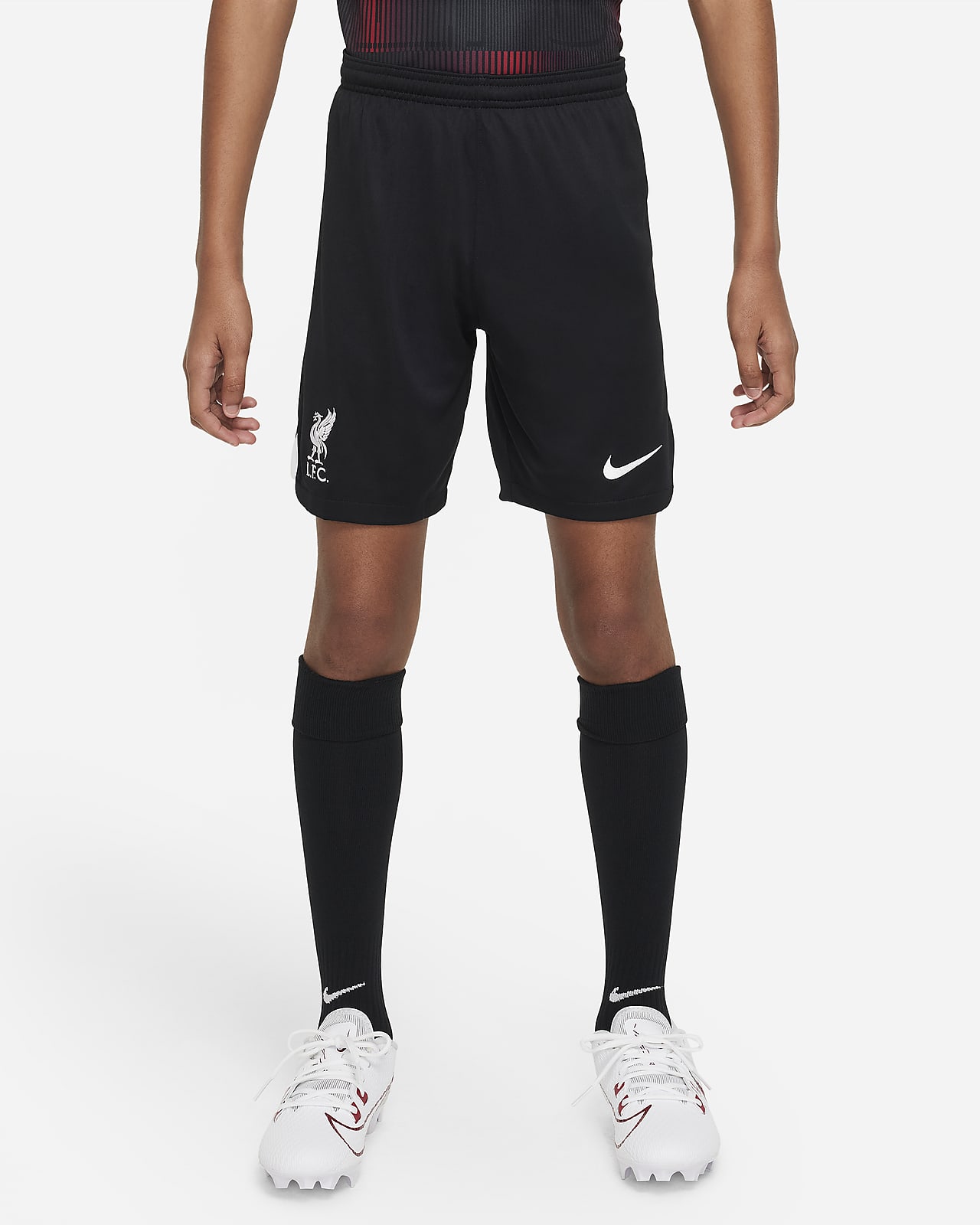 Shorts da calcio Nike Dri-FIT Liverpool FC 2023/24 Stadium per ragazzo/a – Away