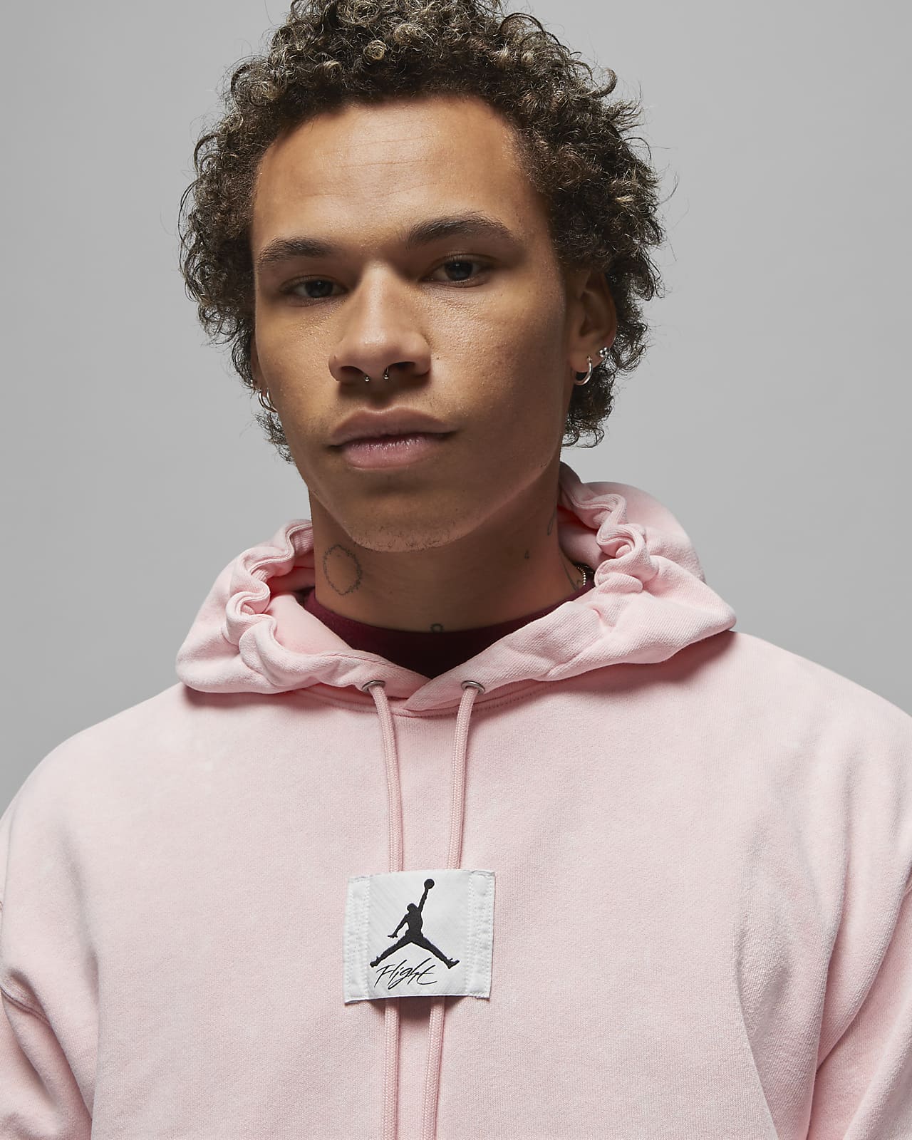 salmon colored nike hoodie