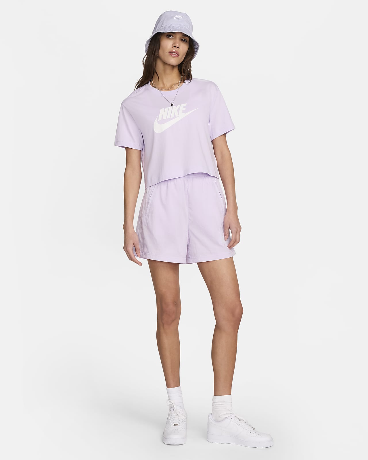 Women's Nike Sportswear Essential Crop Tee T-Shirt White Size XXL 