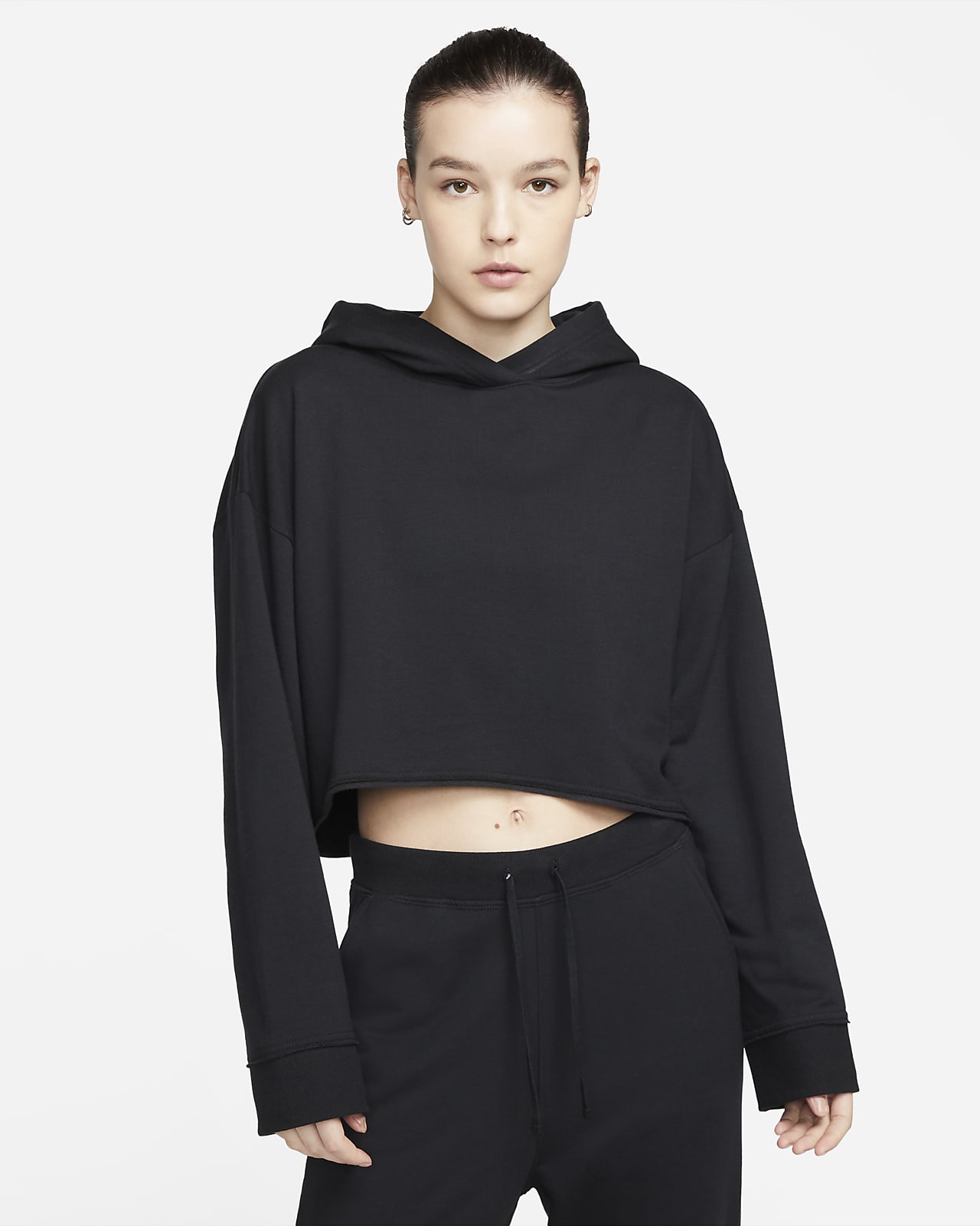 Yoga Luxe Sudadera con capucha corta tejido Fleece - Mujer. Nike ES