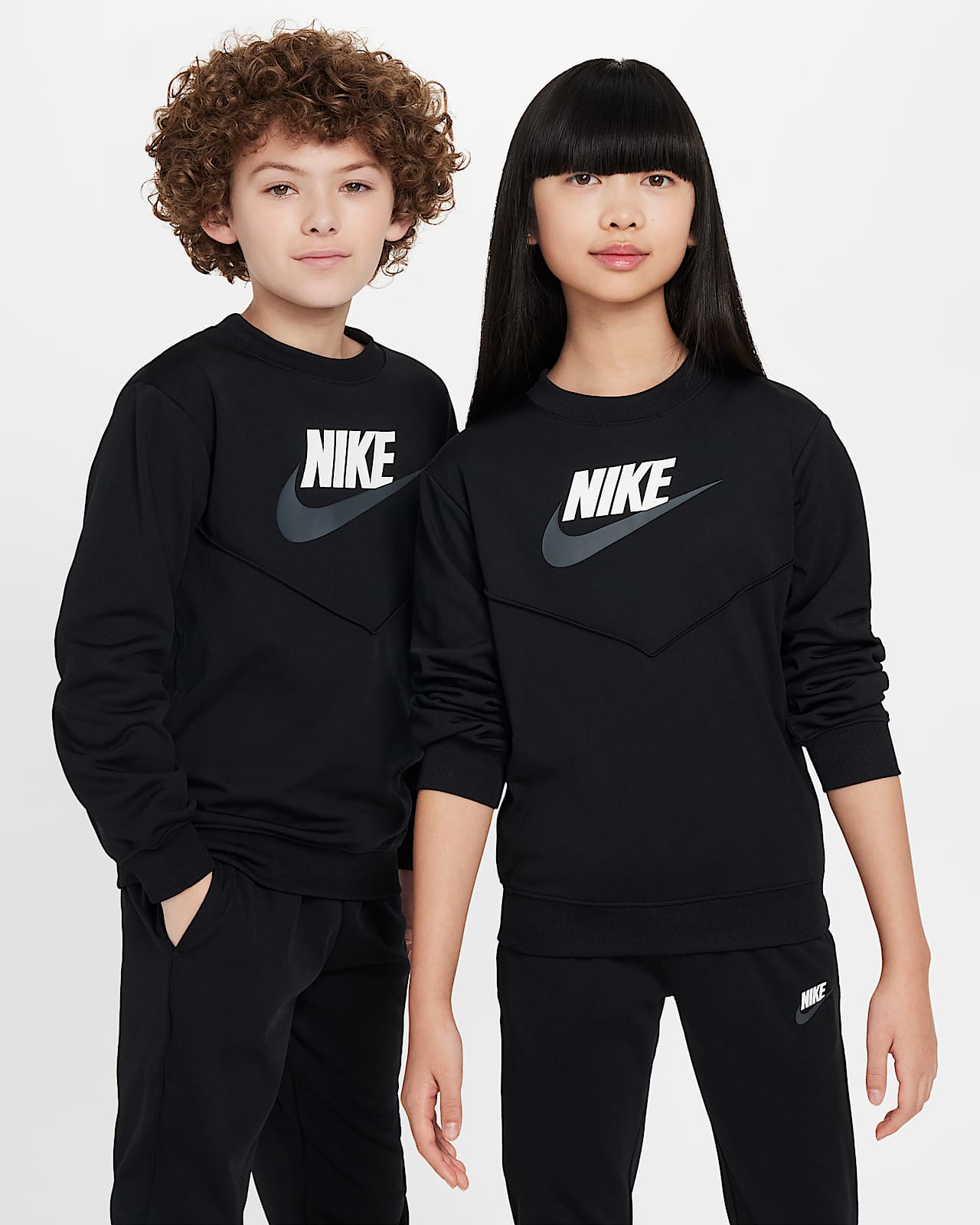 black nike junior tracksuit