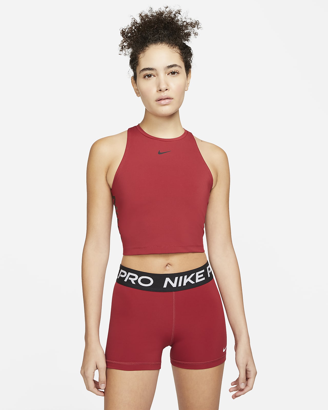 Nike Pro DriFIT Women's Cropped Graphic Tank. Nike BE