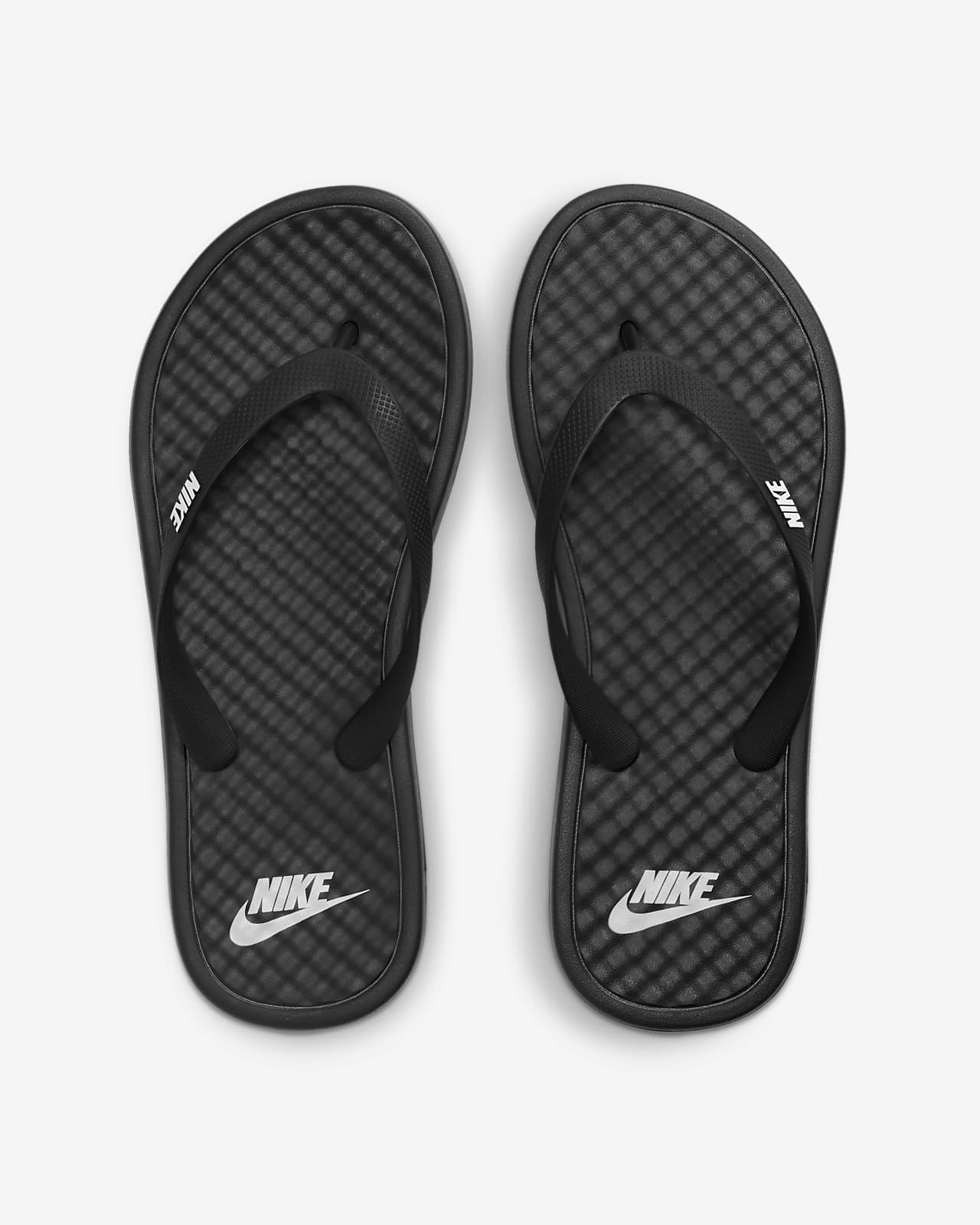 womens nike flip flops black