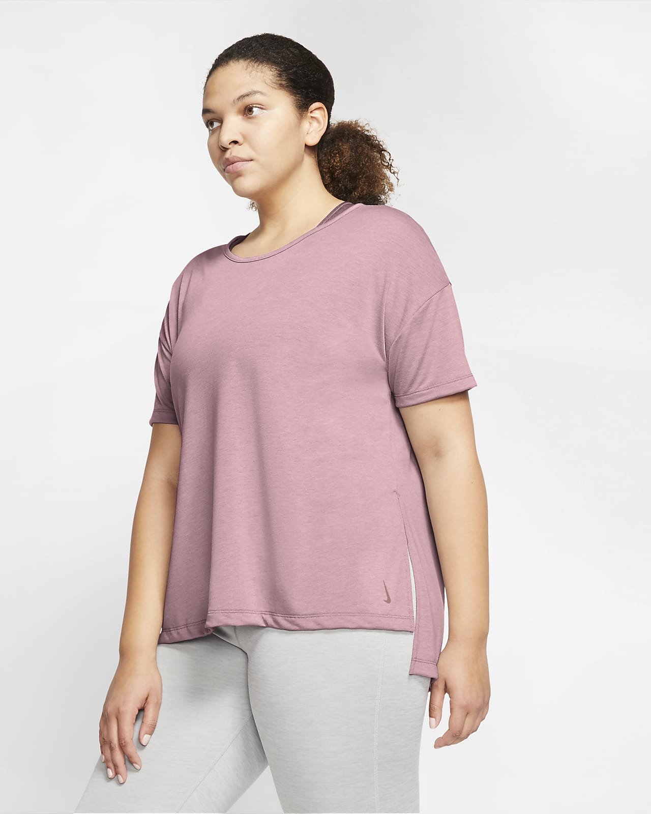 nike yoga short sleeve top
