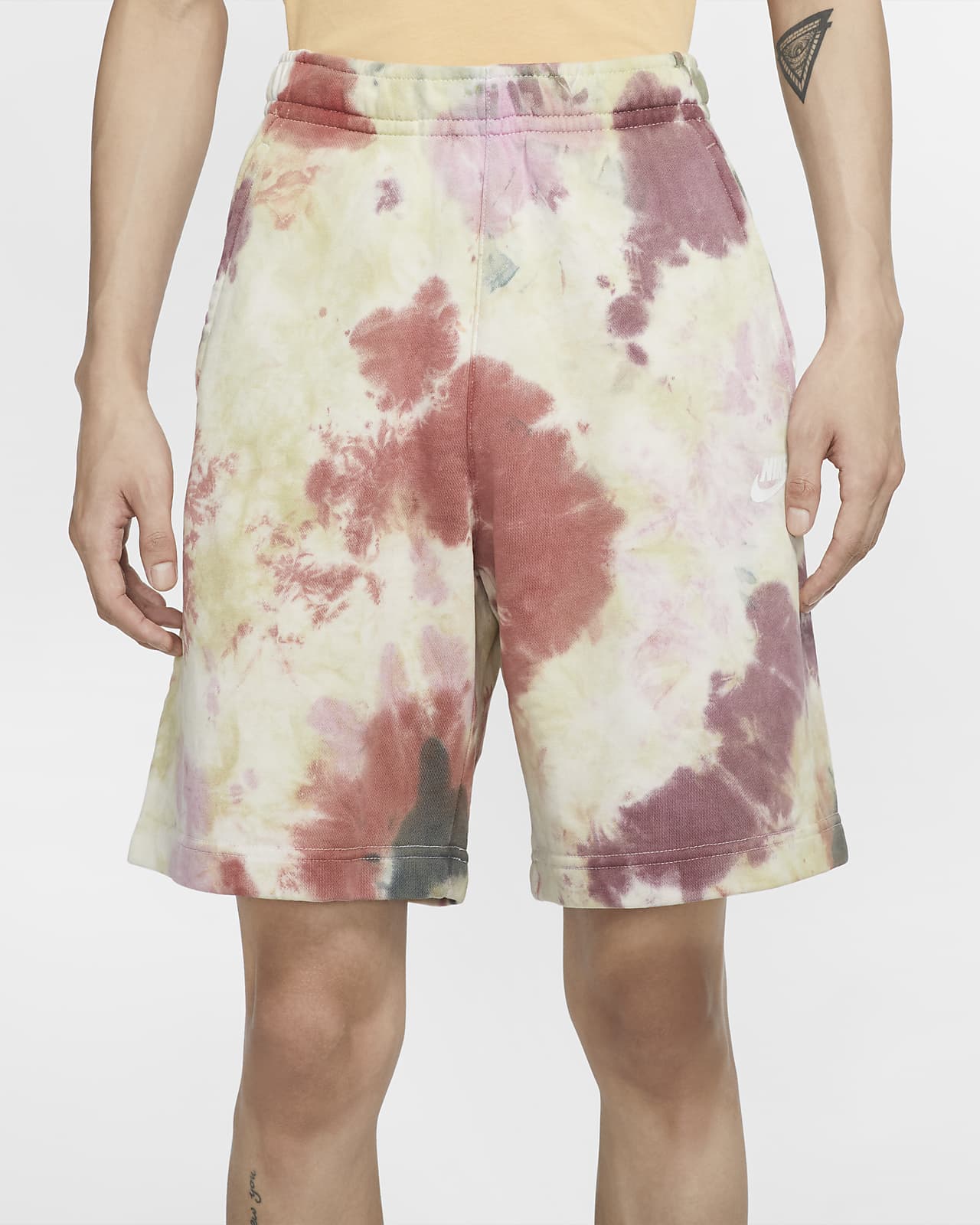 tie dye french terry shorts