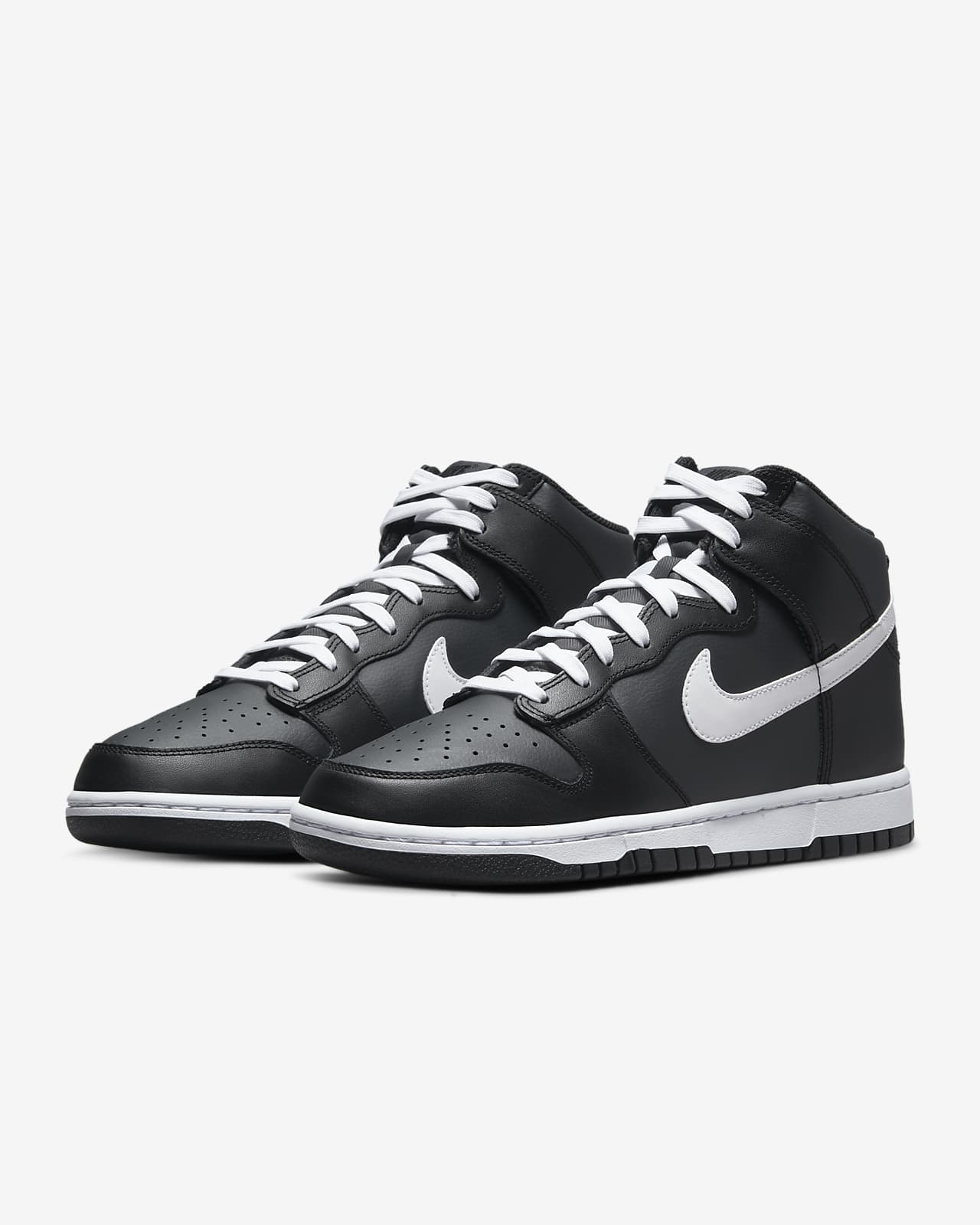 nike dunk high retro black white