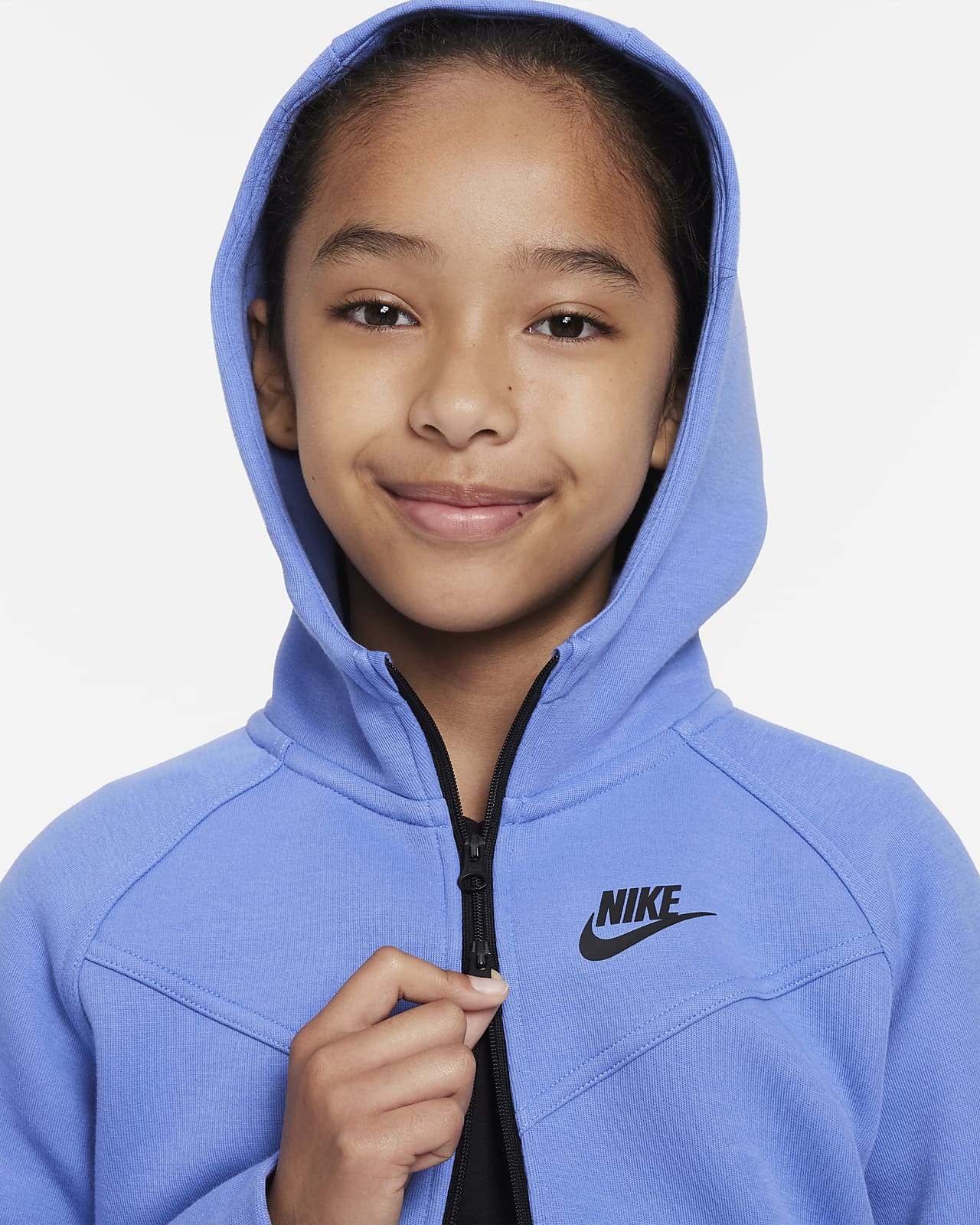 Nike Sportswear Tech Fleece Older Kids' (Girls') Full-Zip Hoodie. Nike HU