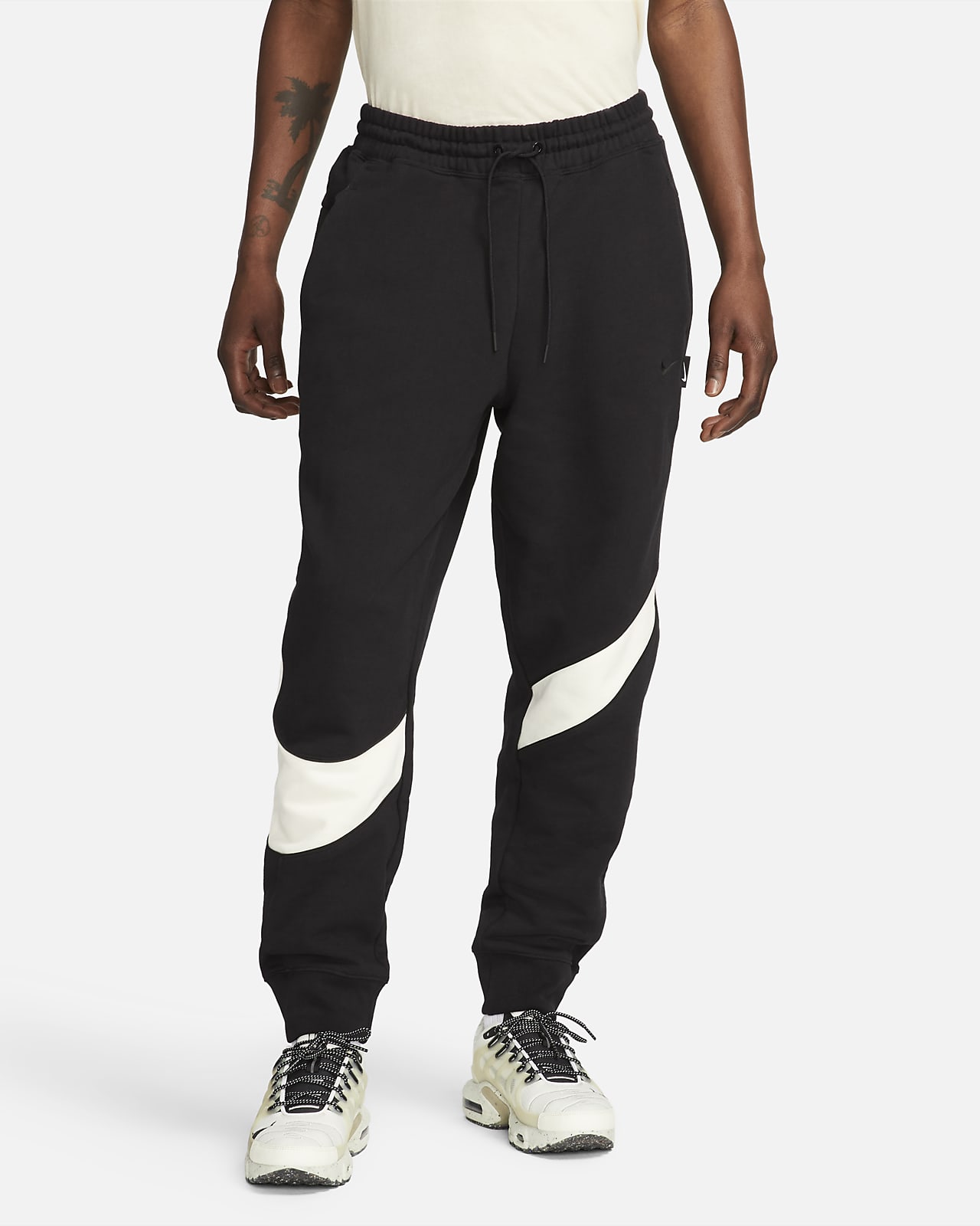Nike Size S Sportswear Men's Big Swoosh Fleece Pants Limited Style 
