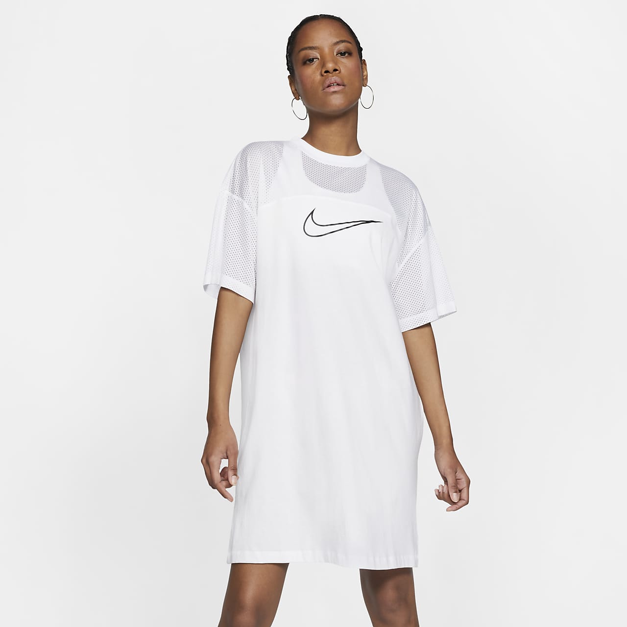 all white nike dress