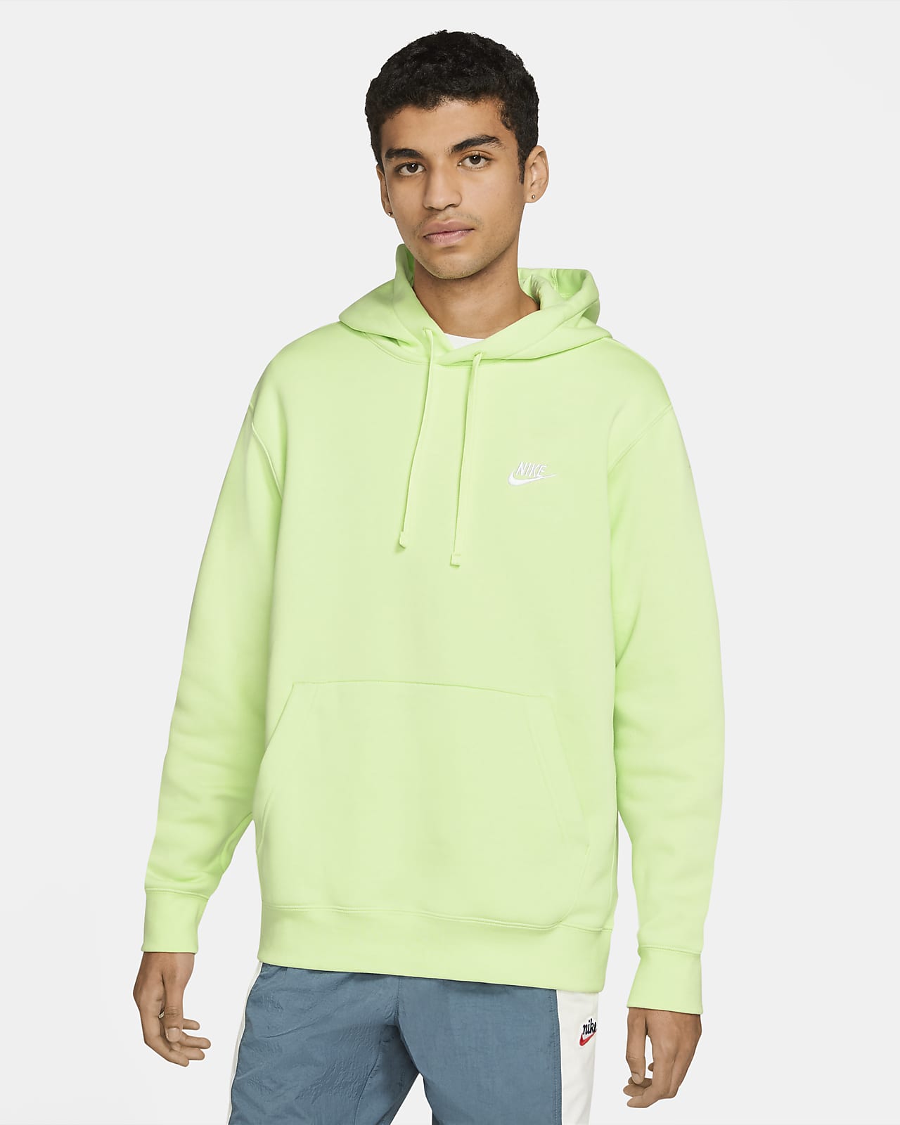 nike club pullover hoodie green