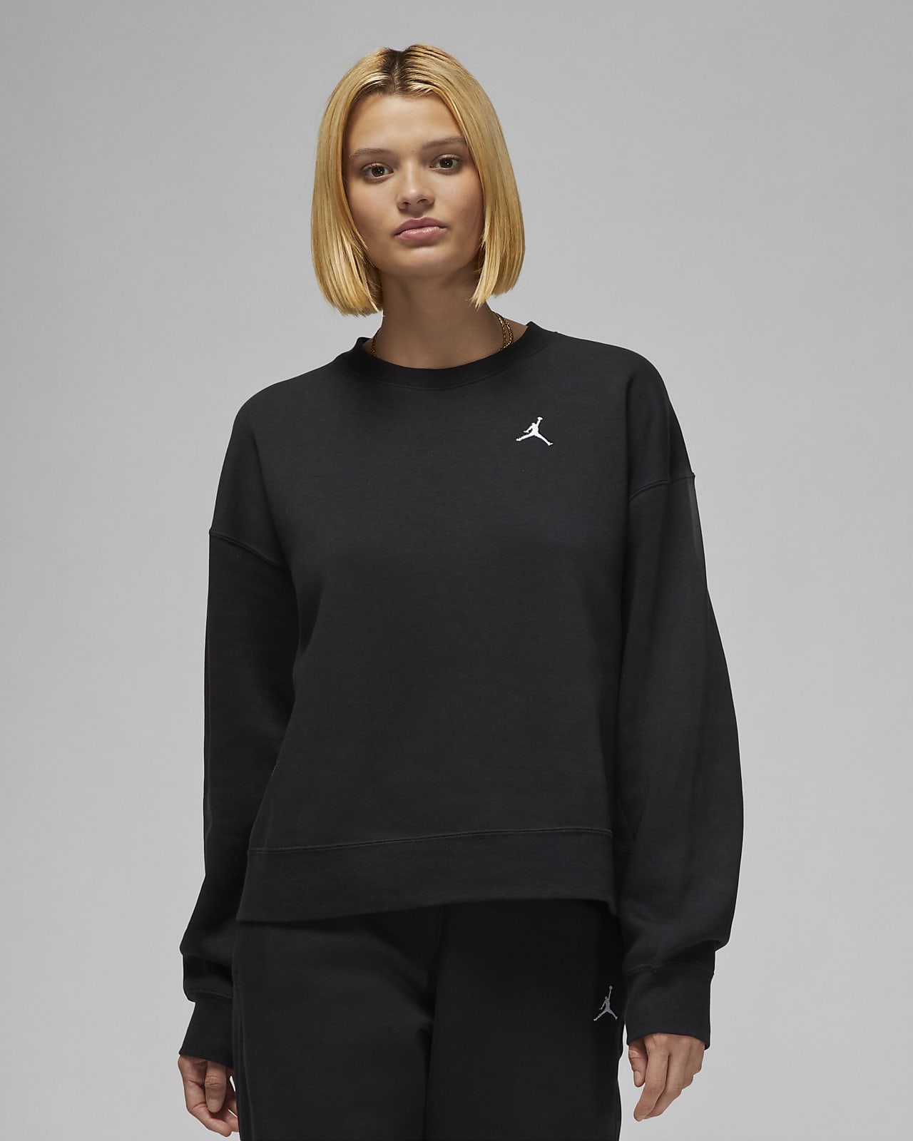 Jordan Brooklyn Women's Fleece Crew-Neck Sweatshirt. Nike LU