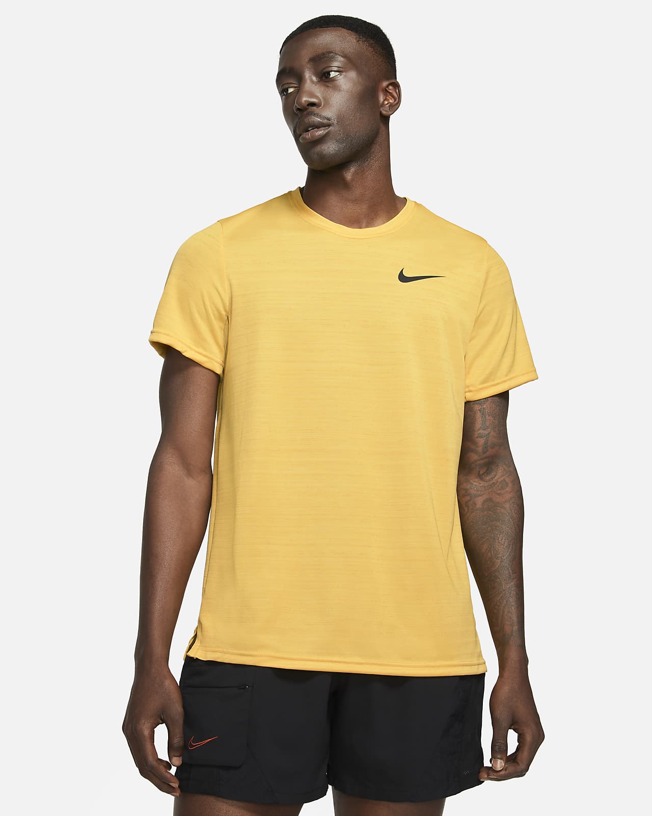 yellow nike training top