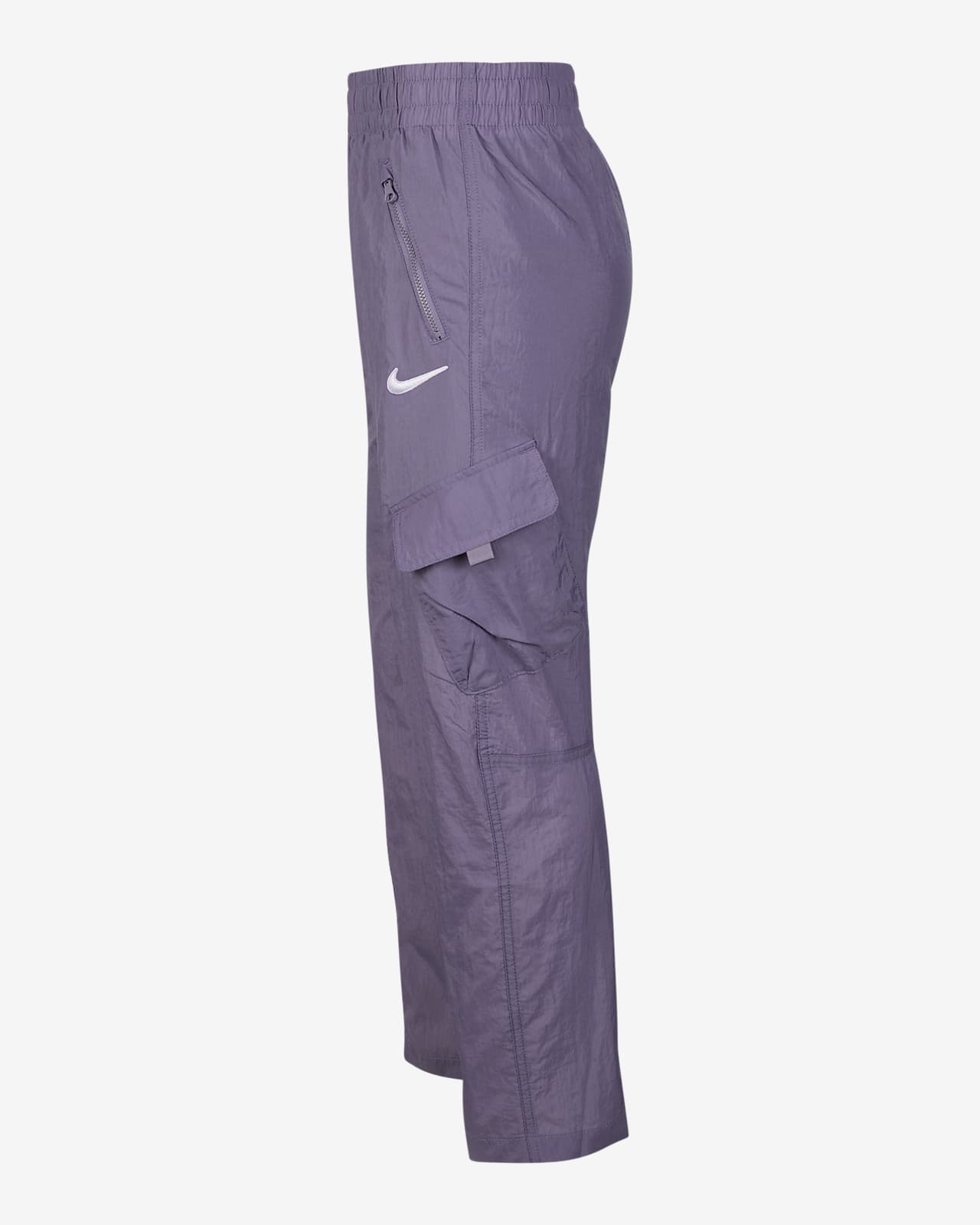 Nike Sportswear Heritage Big Kids Girls Woven Track Pants Black Purple  Large NWT
