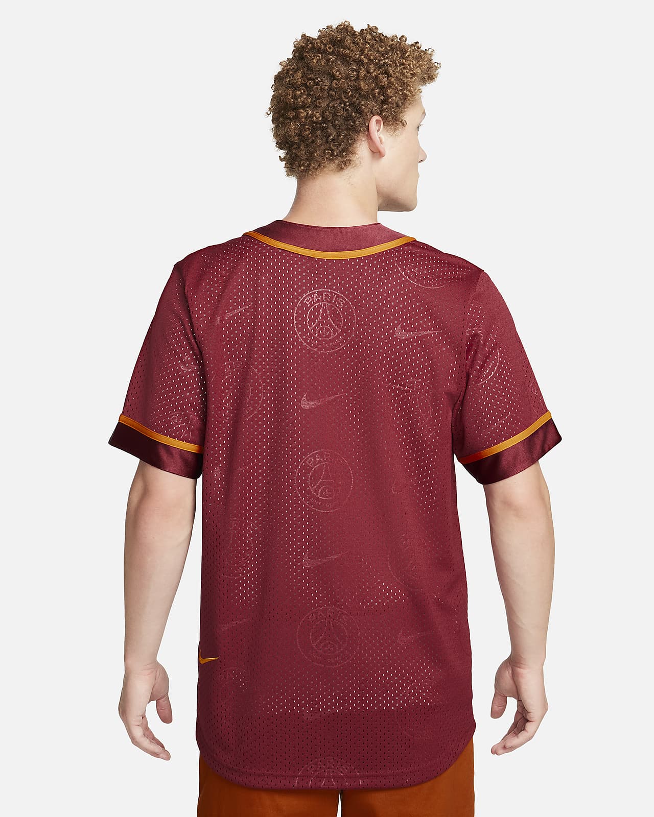 Maglia da baseball a manica corta con grafica Nike Paris Saint